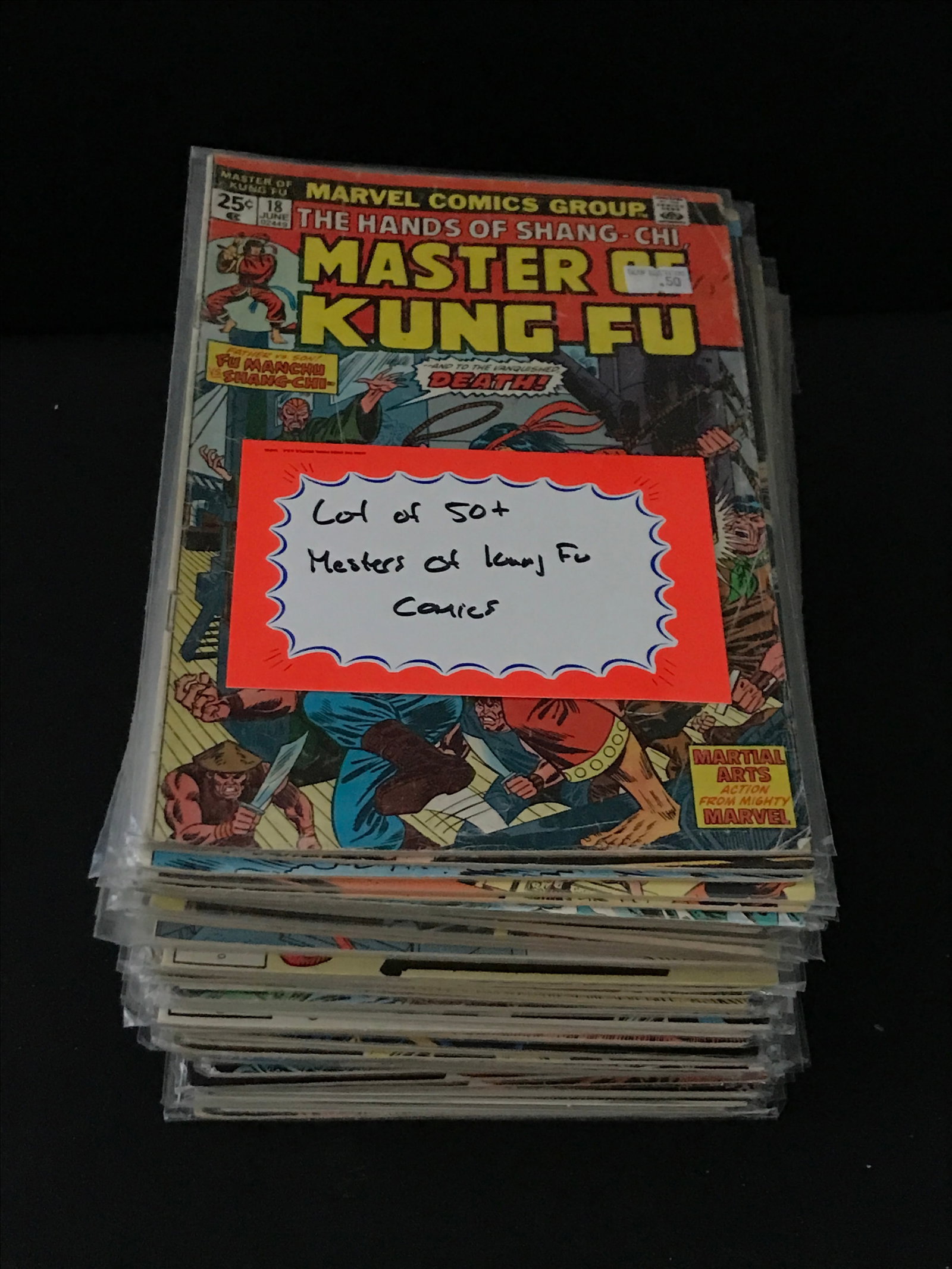 LOT OF 50+ MASTER OF KUNF-FU COMICS - MARVEL COMICS: Prices are in Canadian dollars