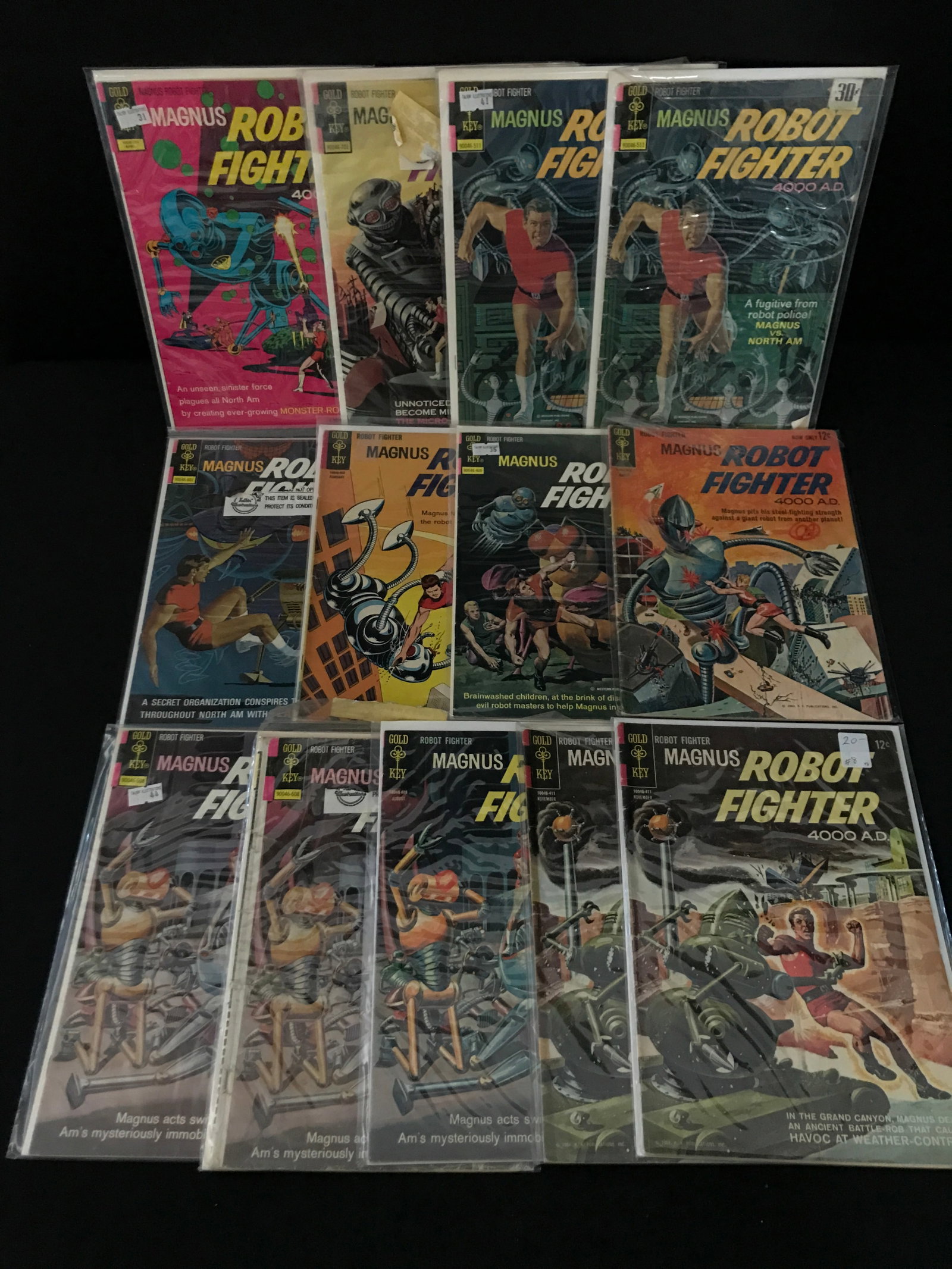 LOT OF 13 MAGNUS ROBOT FIGHTER - GOLD KEY COMICS: Prices are in Canadian dollars