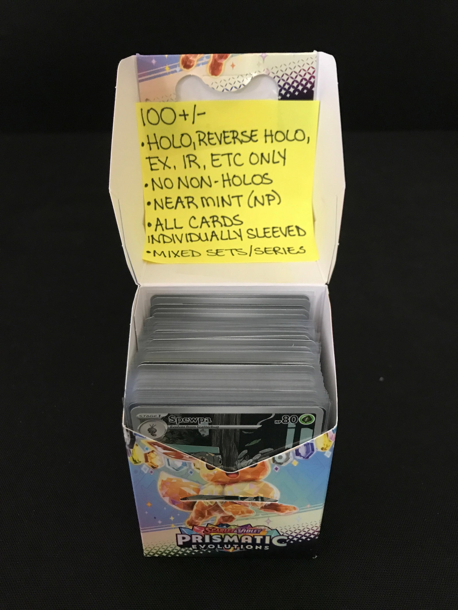 APPROX 100 POKEMON TCG TRADING CARDS NO NON HOLOS - ALL INDIVIDUALLY SLEEVED: Prices are in Canadian dollars