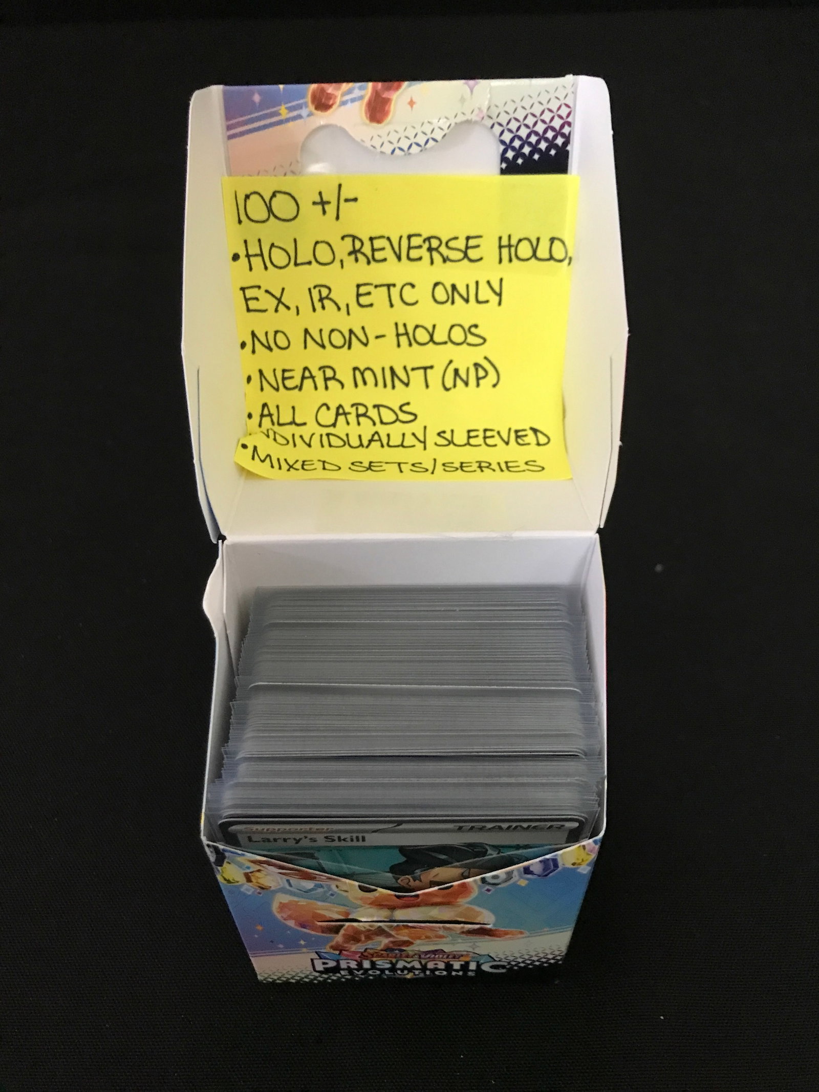APPROX 100 POKEMON TCG TRADING CARDS NO NON HOLOS - ALL INDIVIDUALLY SLEEVED: Prices are in Canadian dollars