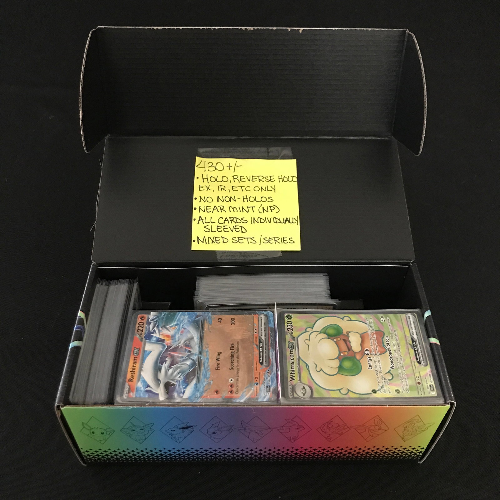 APPROX 430 POKEMON TCG TRADING CARDS NO NON HOLOS - ALL INDIVIDUALLY SLEEVED: Prices are in Canadian dollars