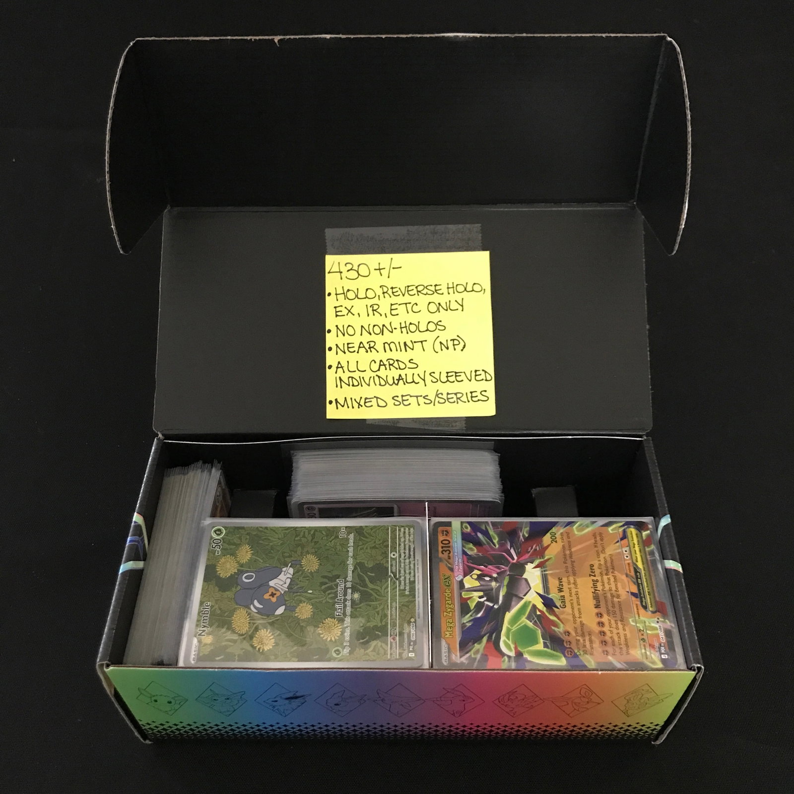 APPROX 430 POKEMON TCG TRADING CARDS NO NON HOLOS - ALL INDIVIDUALLY SLEEVED: Prices are in Canadian dollars