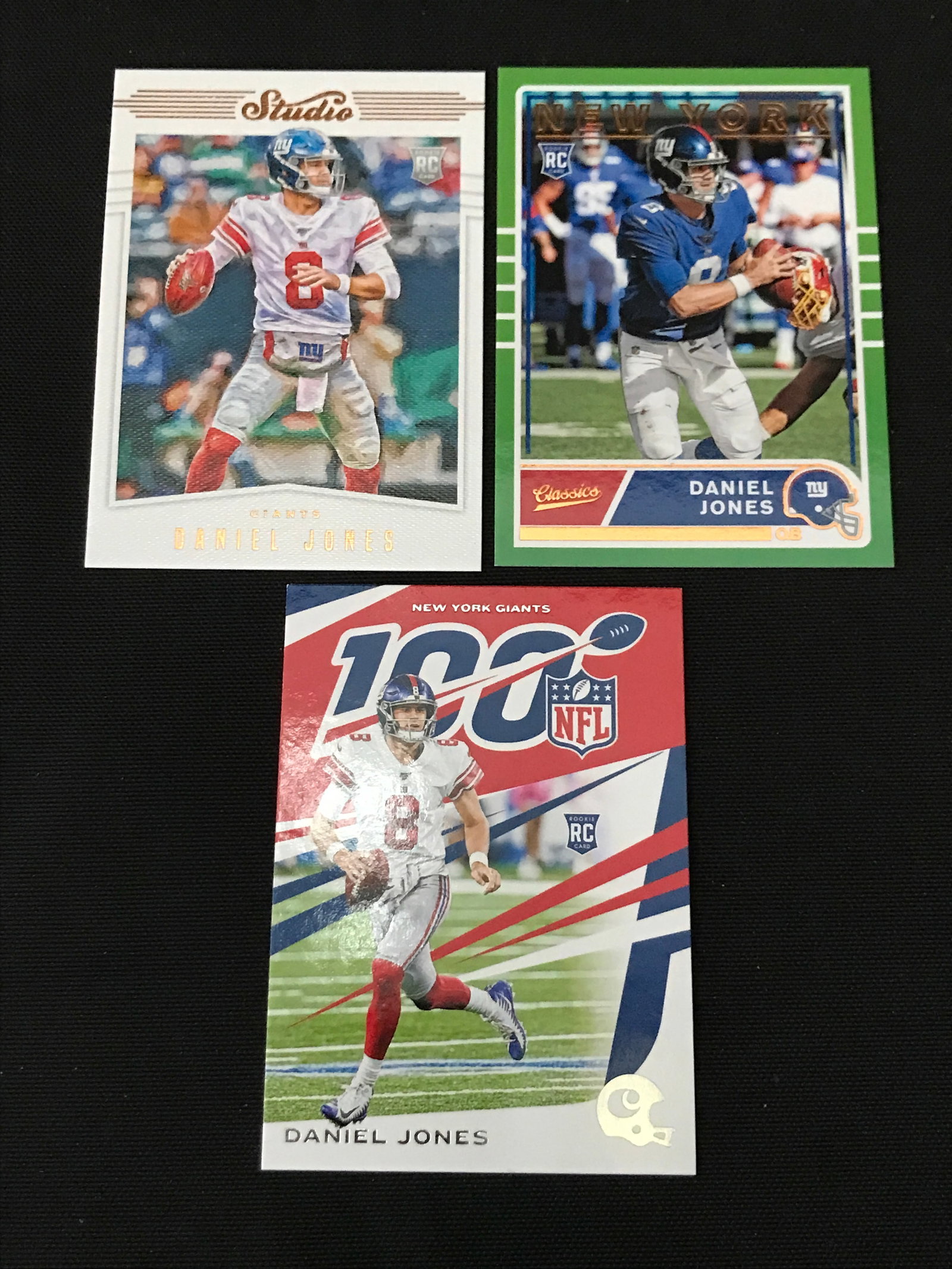 LOT OF 3 DANIEL JONES FOOTBALL ROOKIE TRADING CARDS: Prices are in Canadian dollars