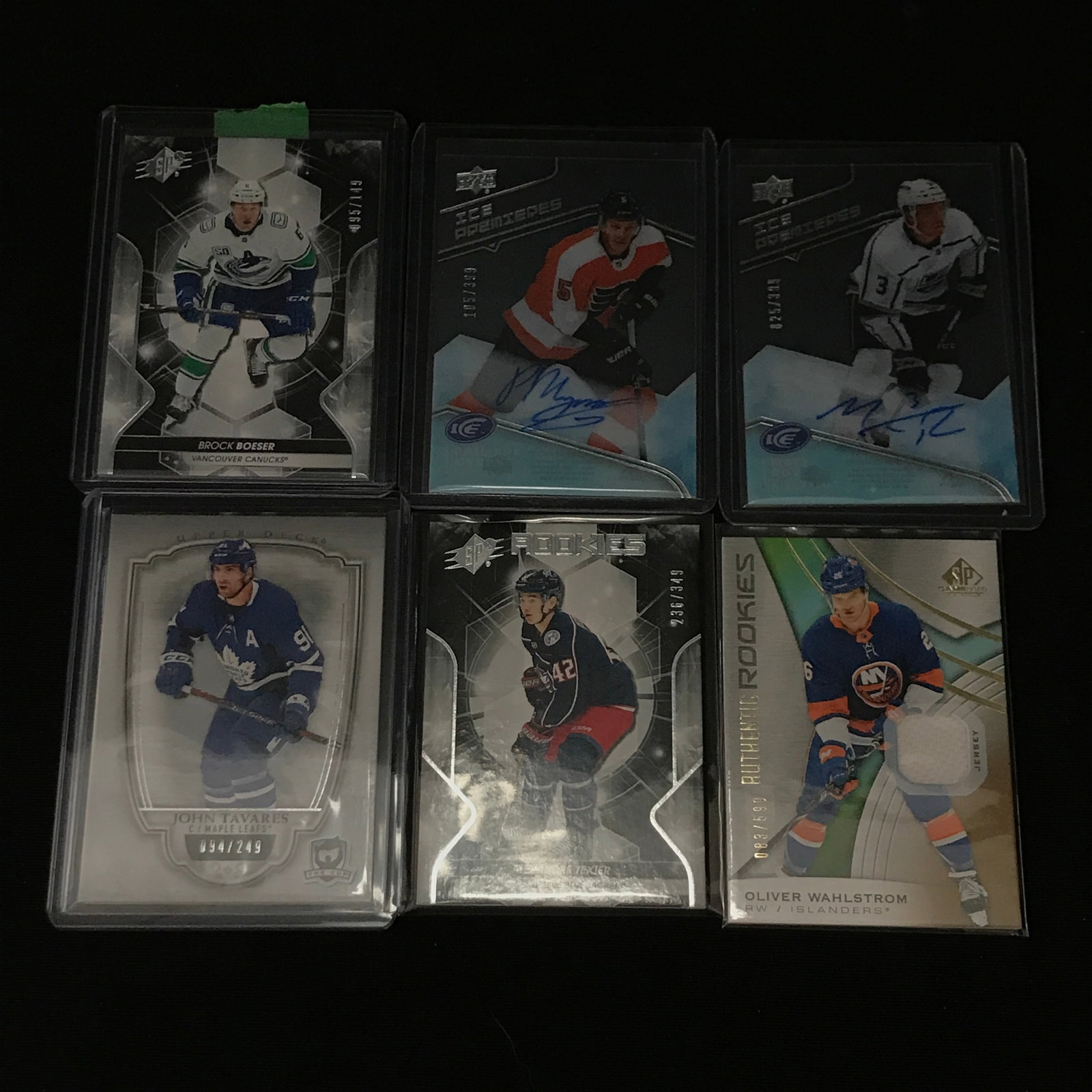 LOT OF 6 HOCKEY TRADING CARDS INCLUDING 2 SIGNED: Prices are in Canadian dollars