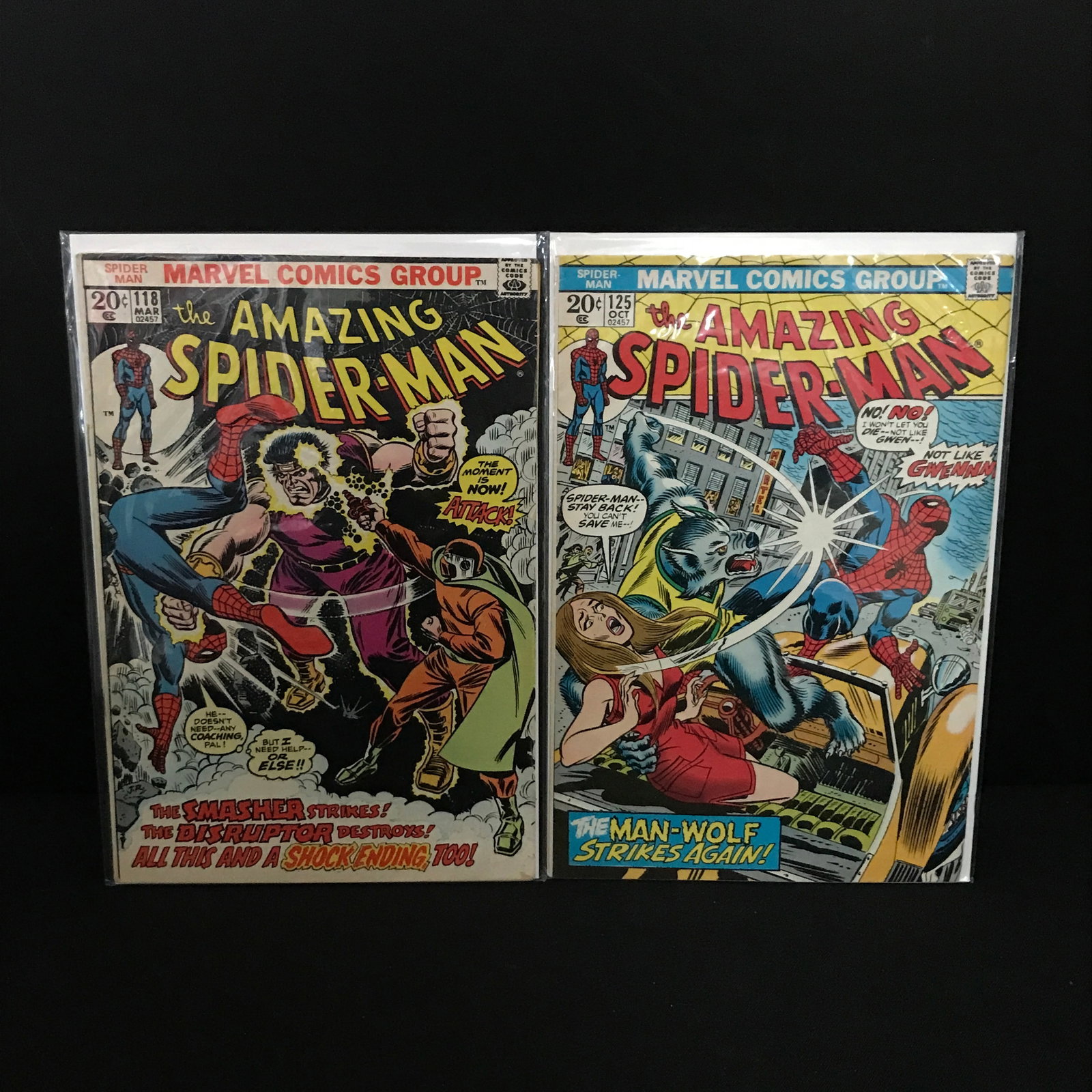 LOT OF 2 THE AMAZING SPIDERMAN COMICS 118,125 - MARVEL COMICS: Prices are in Canadian dollars