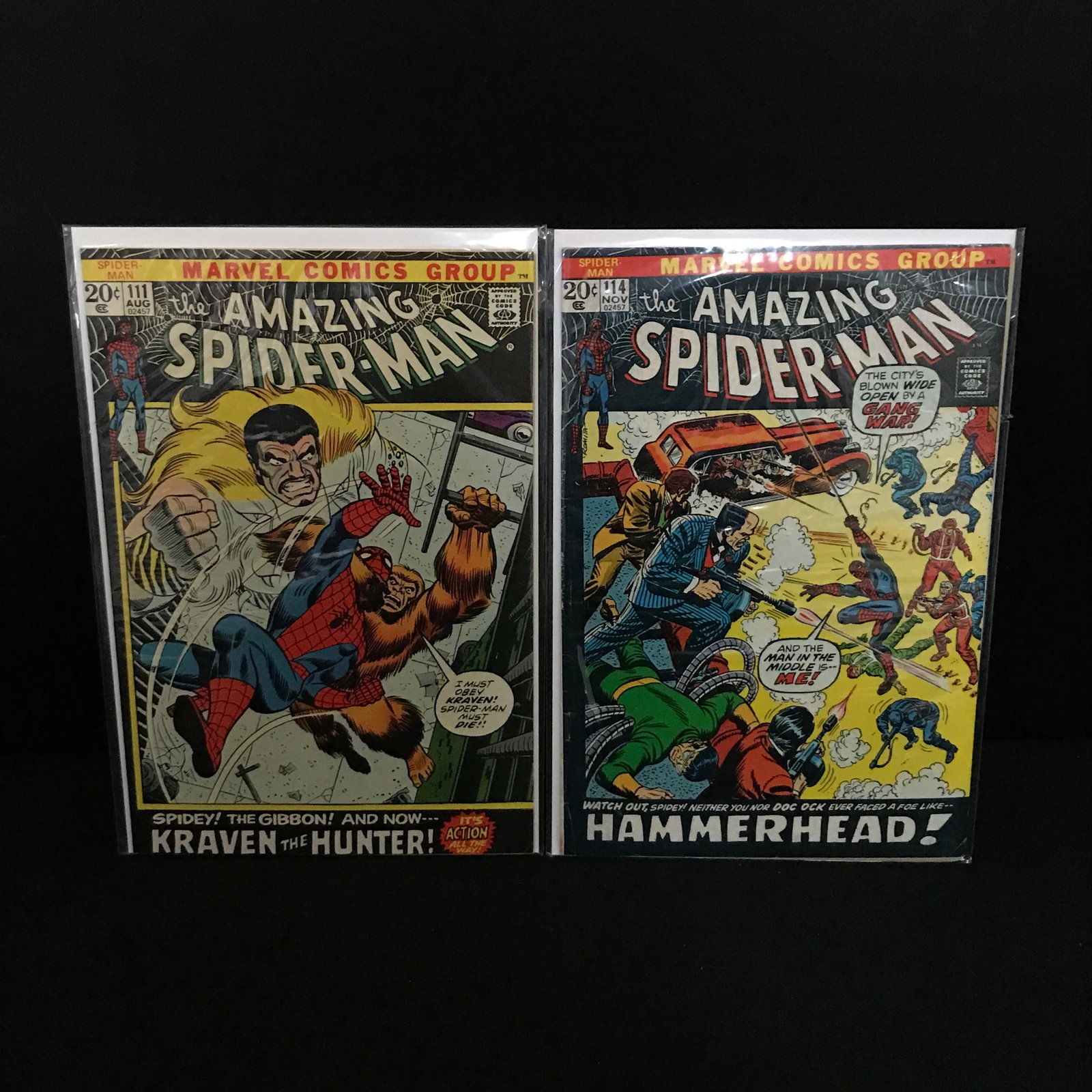LOT OF 2 THE AMAZING SPIDERMAN COMICS 111,114 - MARVEL COMICS: Prices are in Canadian dollars