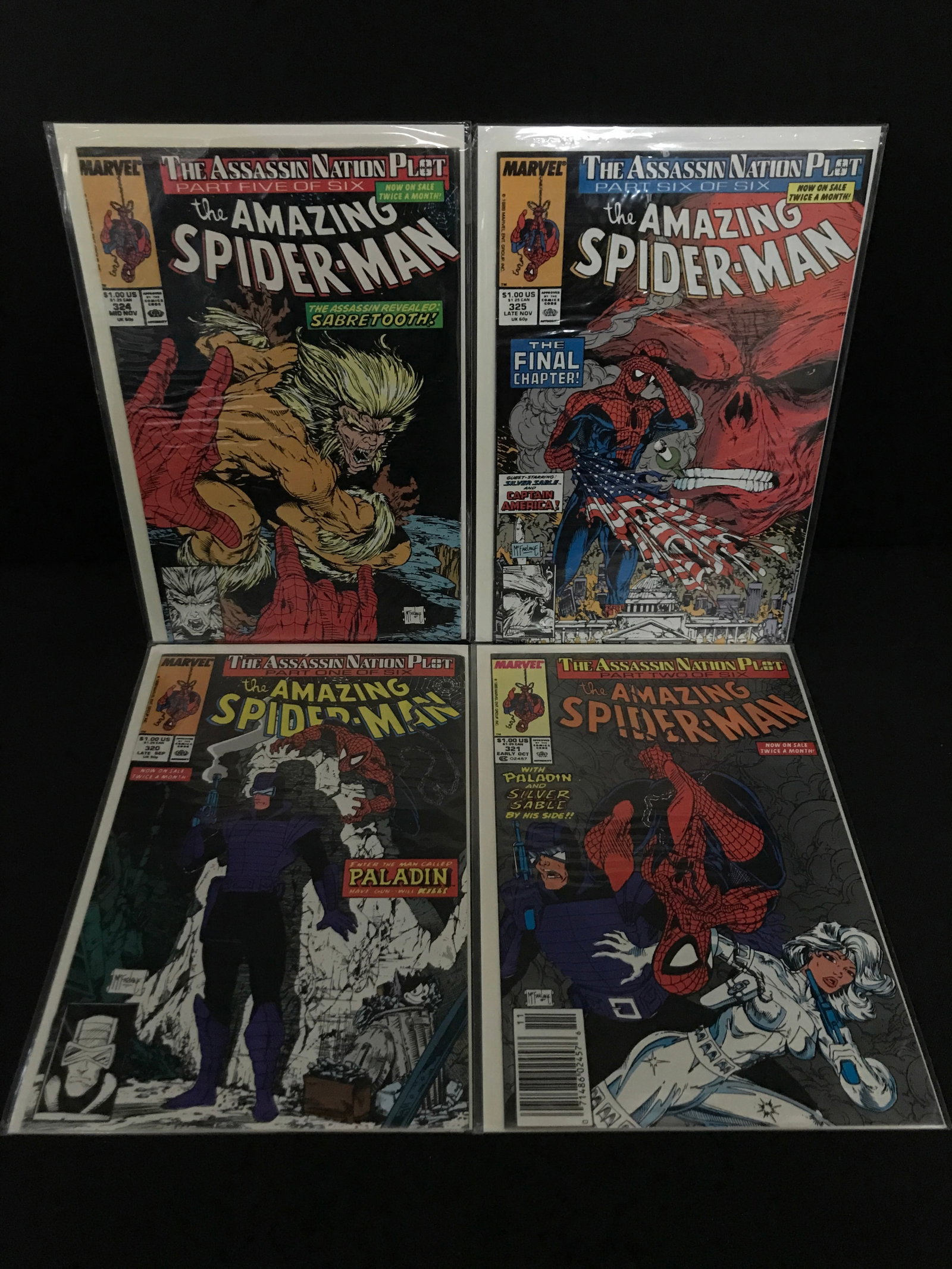 LOT OF 4 THE AMAZING SPIDERMAN COMICS - MARVEL COMICS: Prices are in Canadian dollars