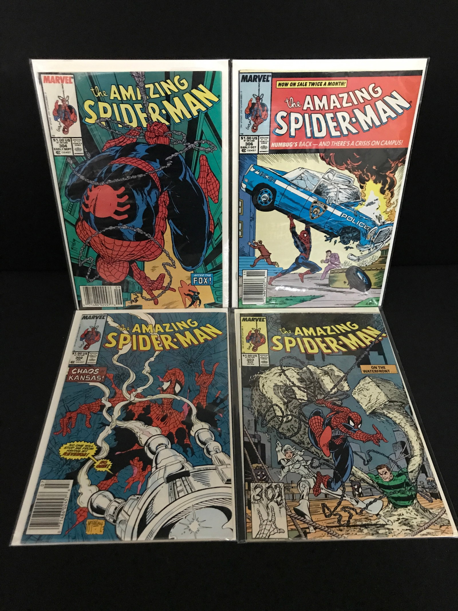 LOT OF 4 THE AMAZING SPIDERMAN COMICS - MARVEL COMICS: Prices are in Canadian dollars