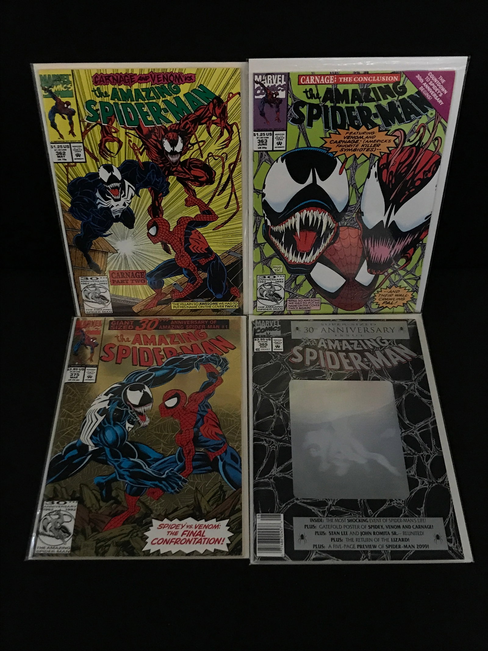 LOT OF 4 THE AMAZING SPIDERMAN COMICS - MARVEL COMICS: Prices are in Canadian dollars