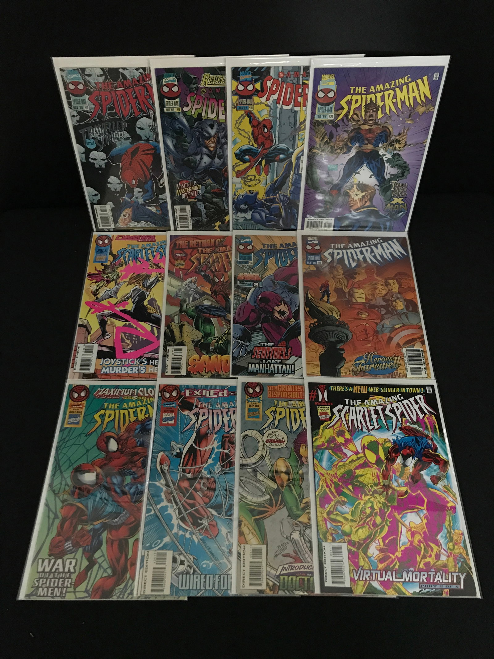 LOT OF 12 SPIDERMAN COMICS - MARVEL COMICS: Prices are in Canadian dollars