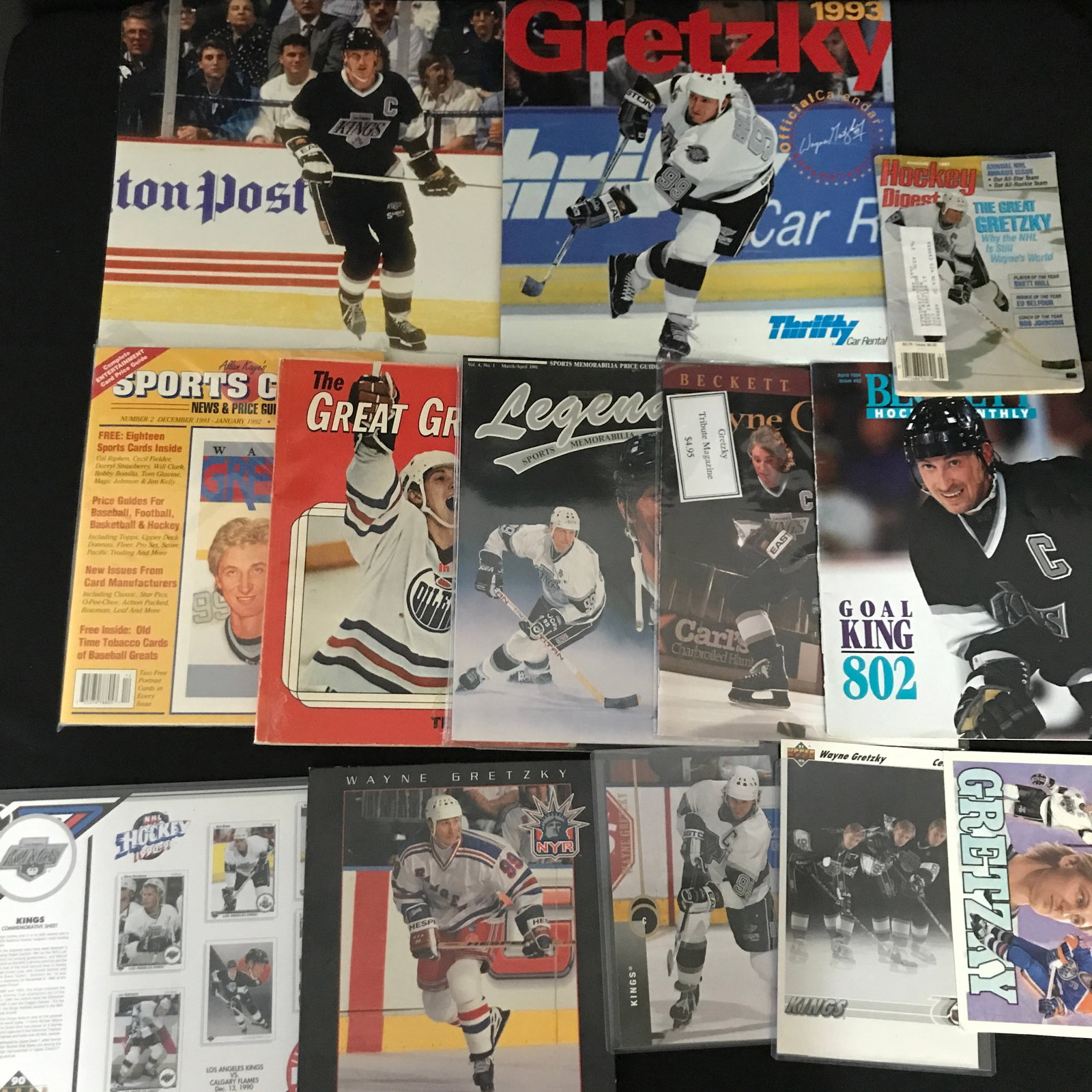 LOT OF HOCKEY MAGAZINES AND TRADING CARDS: Prices are in Canadian dollars