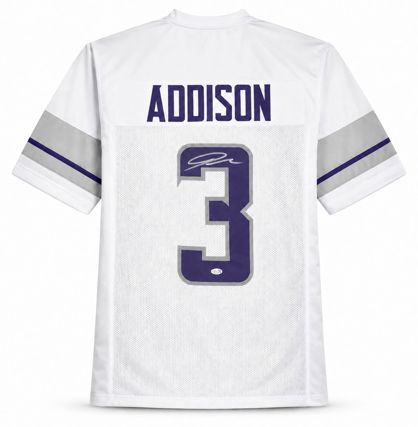 JORDAN ADDISON SIGNED FOOTBALL JERSEY - JSA COA: Prices are in Canadian dollars