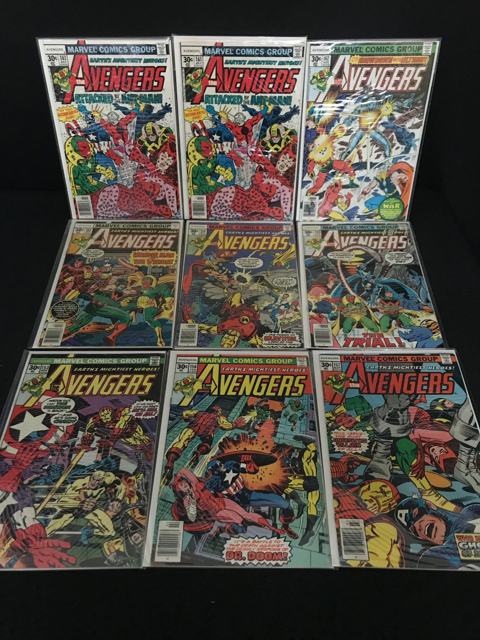 LOT OF 9 AVENGERS COMICS - MARVEL COMICS: Prices are in Canadian dollars