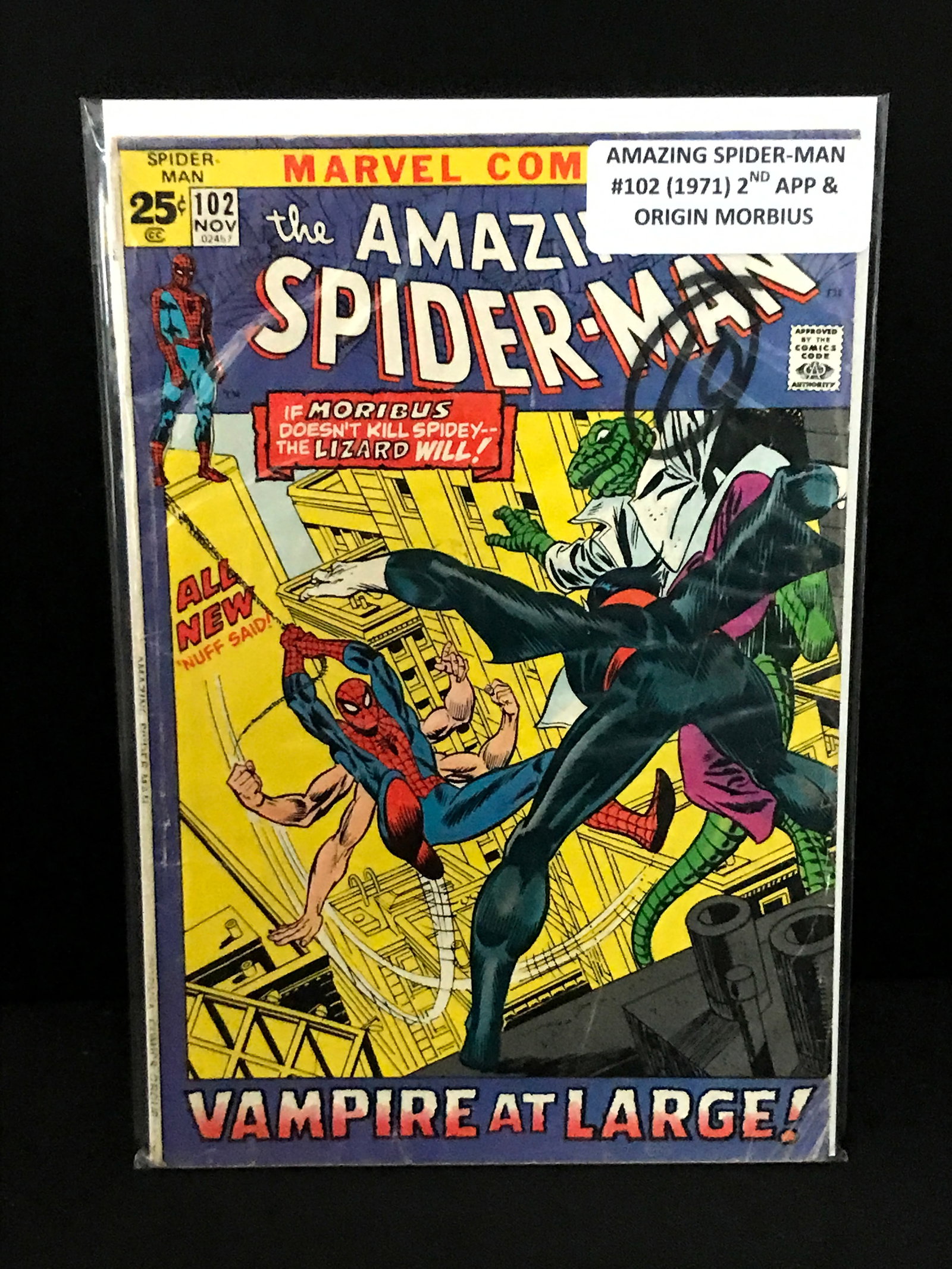 THE AMAZING SPIDERMAN #102 (1971) 2ND APP & ORIGIN OF MORBIUS - MARVEL COMICS: Prices are in Canadian dollars