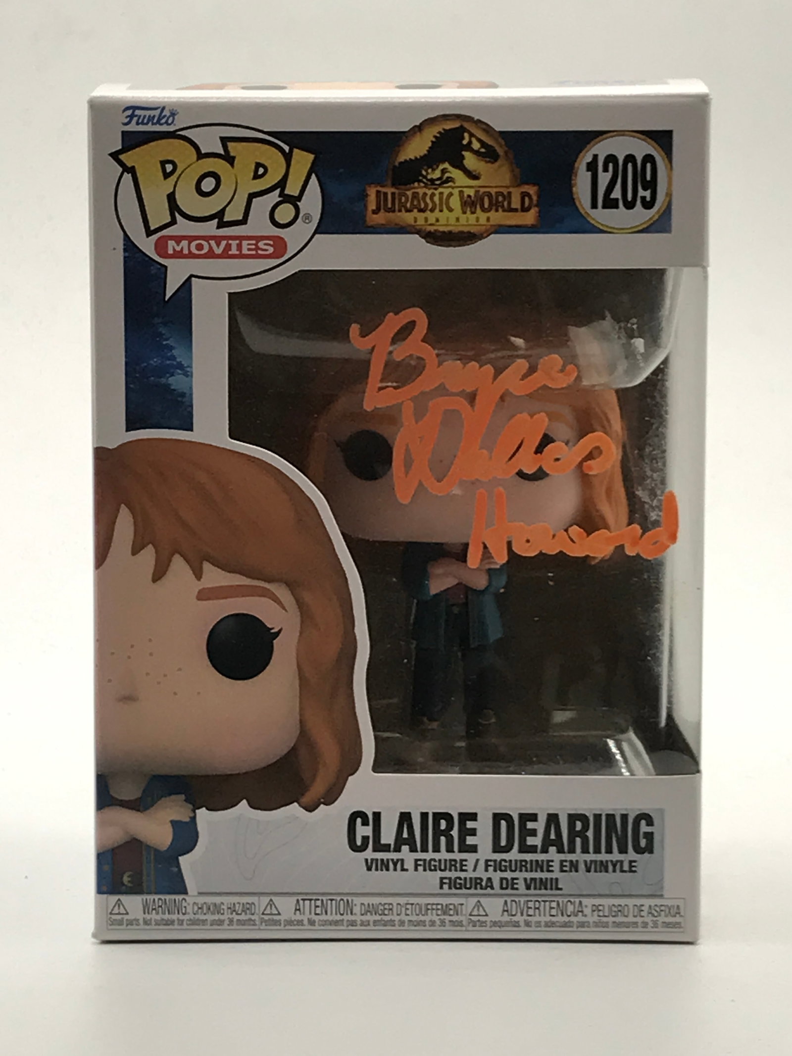 BRYCE DALLAS HOWARD SIGNED CLAIRE DEARING JURASSIC PARK FUNKO POP - WWOC COA: Prices are in Canadian dollars