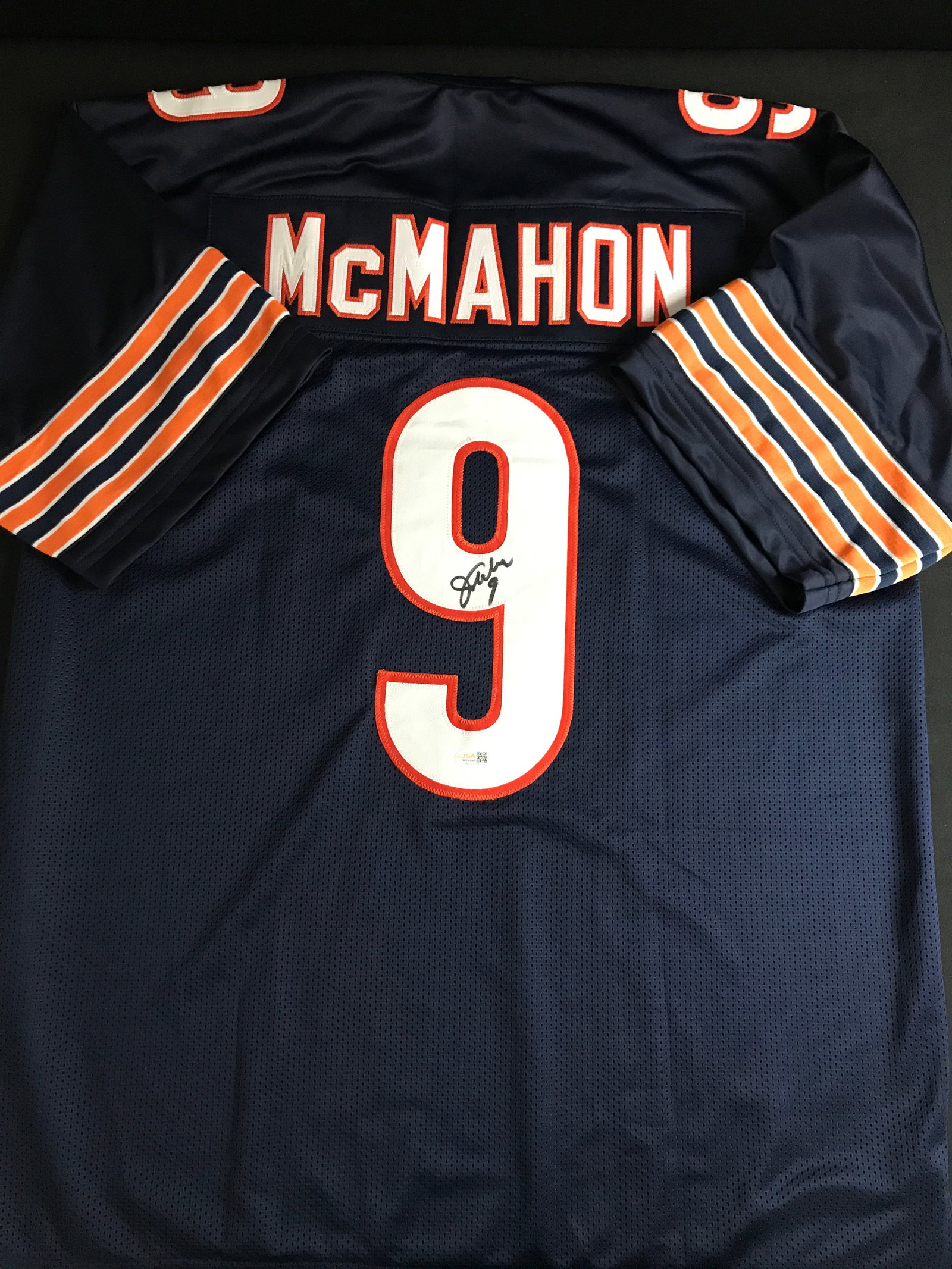 JIM MCMAHON SIGNED FOOTBALL JERSEY - JSA COA: Prices are in Canadian dollars