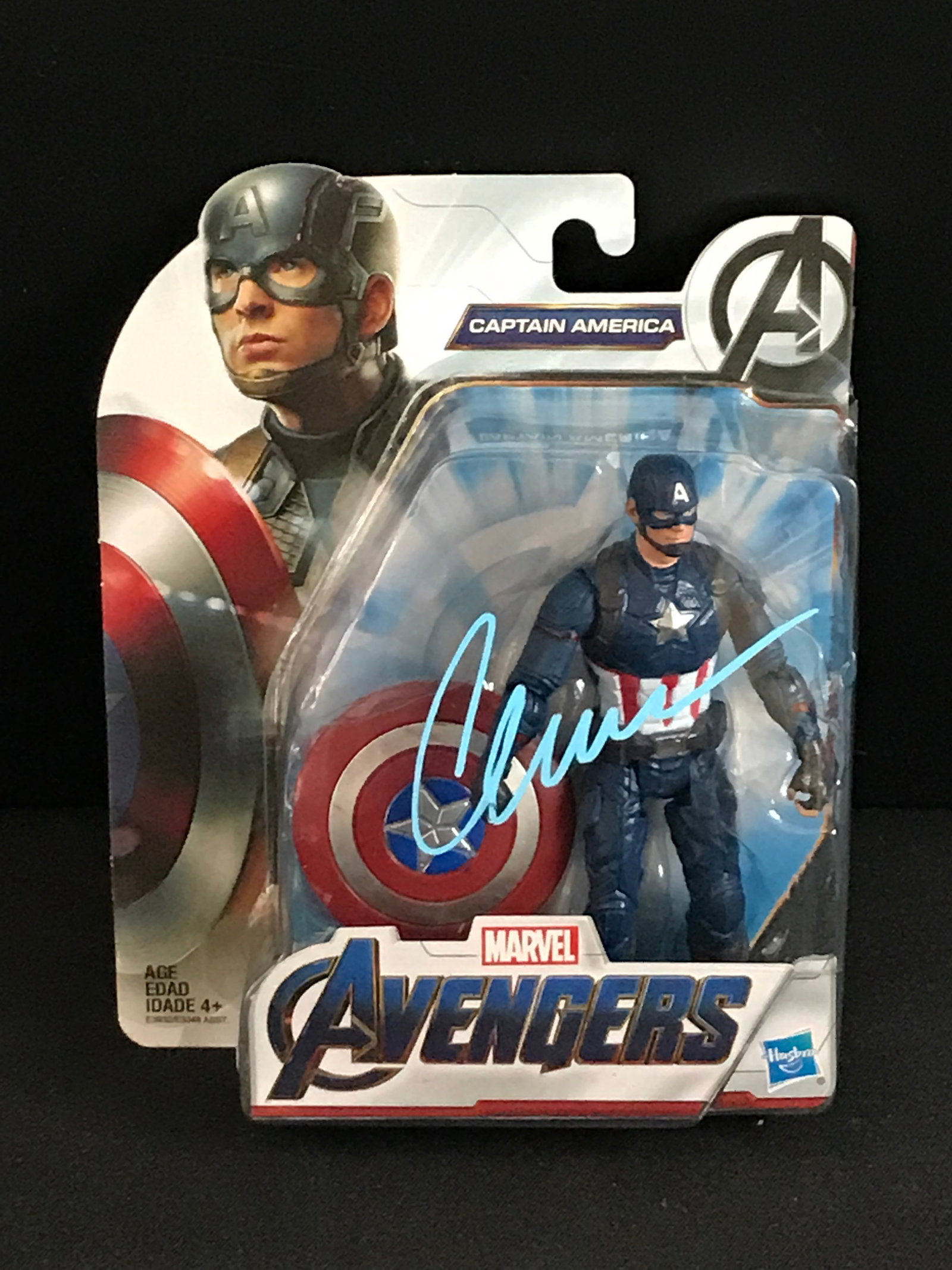 CHRIS EVANS SIGNED CAPTAIN AMERICA ACTION FIGURE - WWOC COA: Prices are in Canadian dollars