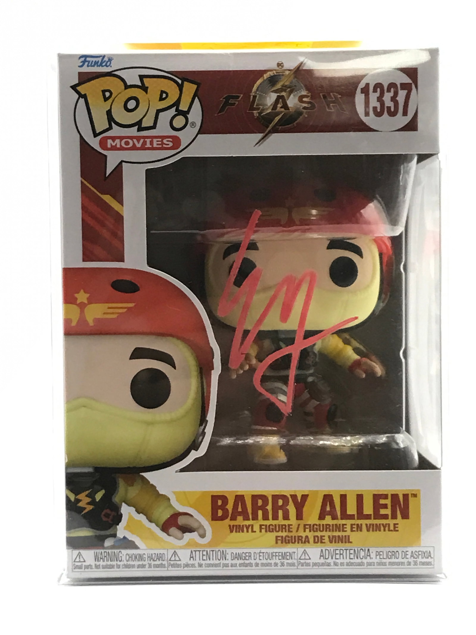 EZRA MILLER SIGNED BARRY ALLEN FUNKO POP - KB COA: Prices are in Canadian dollars