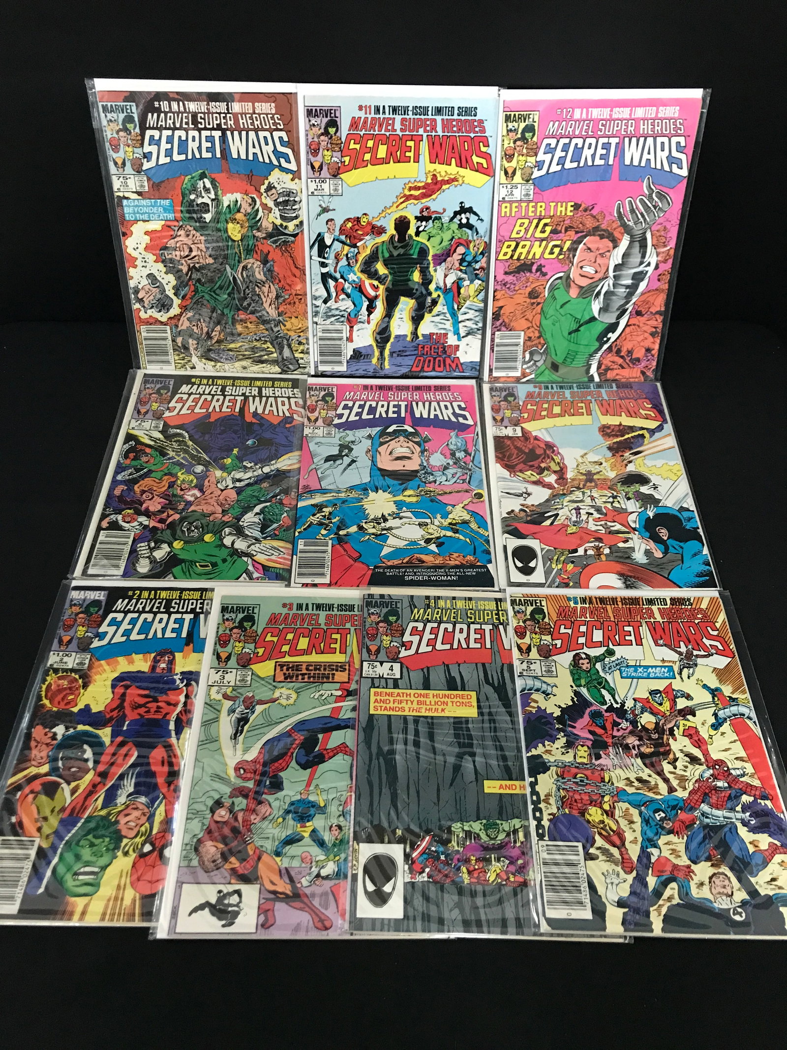LOT OF 10 MARVEL SUPER HEROES SECRET WARS COMICS - MARVEL COMICS (1 of 1)