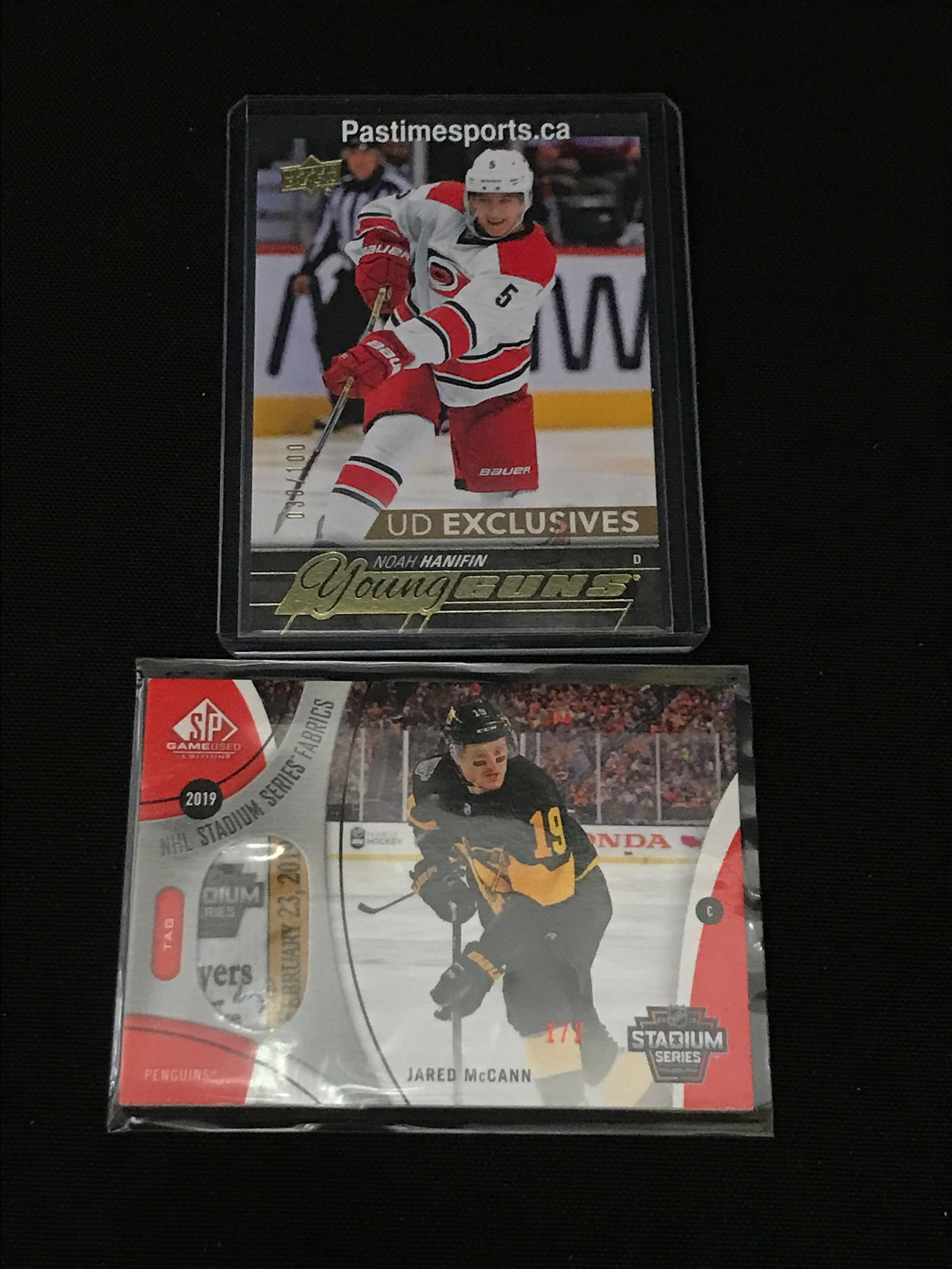 LOT OF 2 HOCKEY TRADING CARDS - INCLUDING JARED MCANN 1/2: Prices are in Canadian dollars