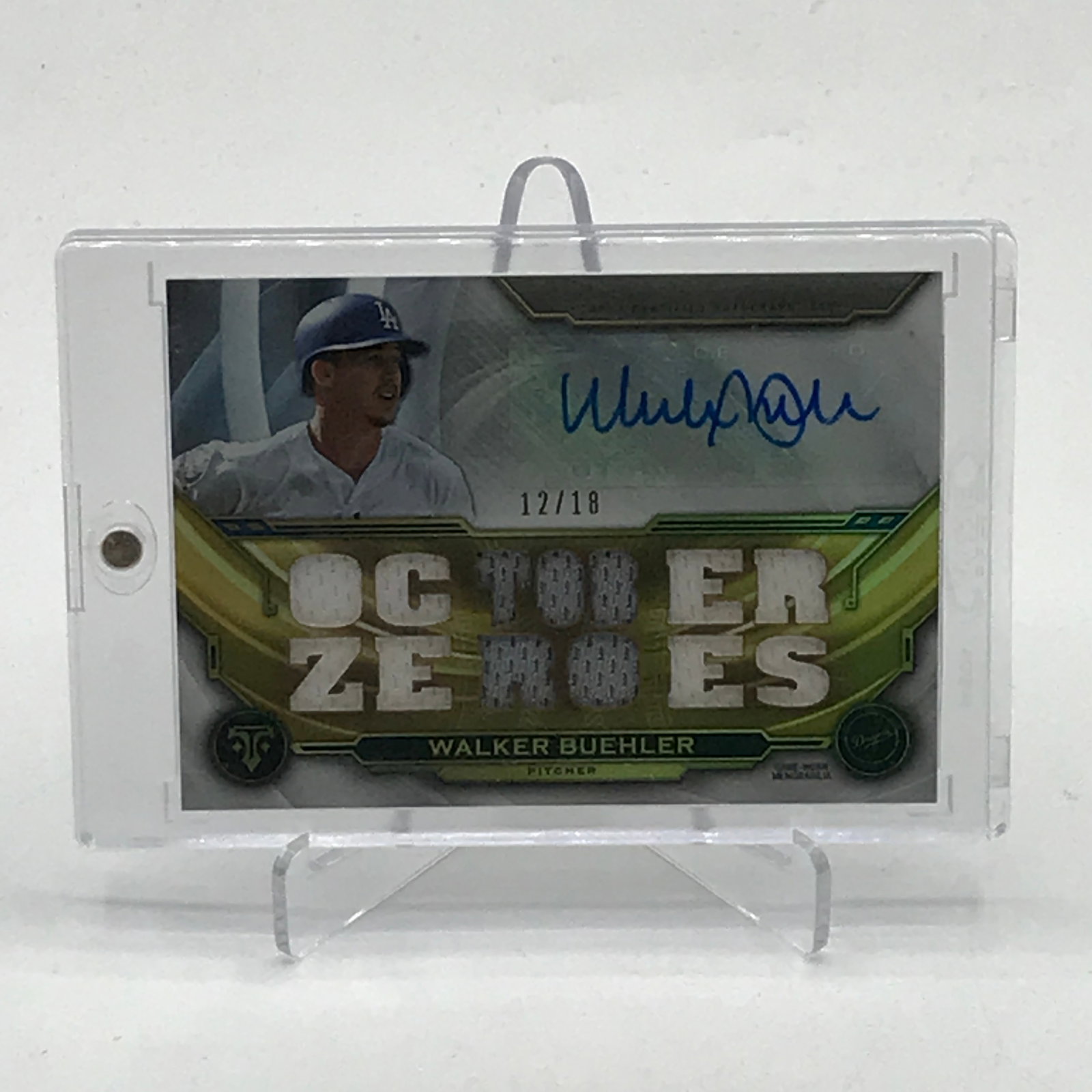 WALKER BUEHLER SIGNED OCTOBER ZEROES PATCH TRADING CARD 12/18: Prices are in Canadian dollars