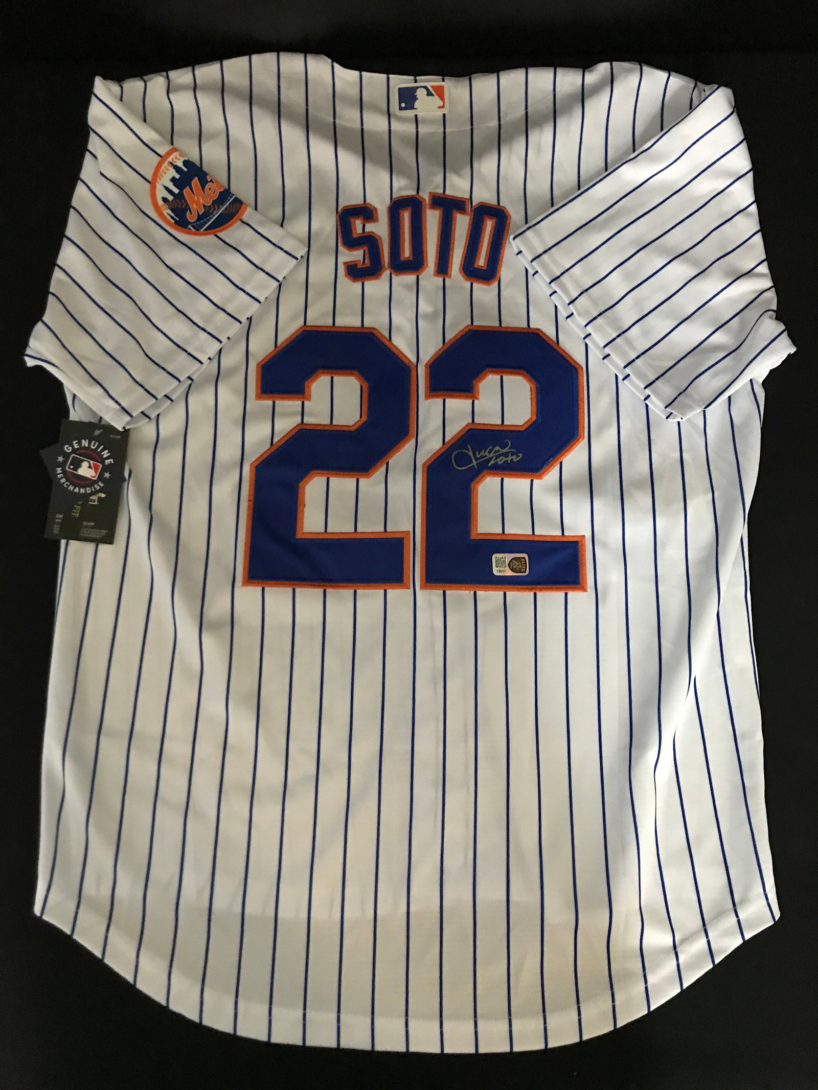 JUAN SOTO SIGNED CUSTOM METS JERSEY - ELITE COA: Prices are in Canadian dollars