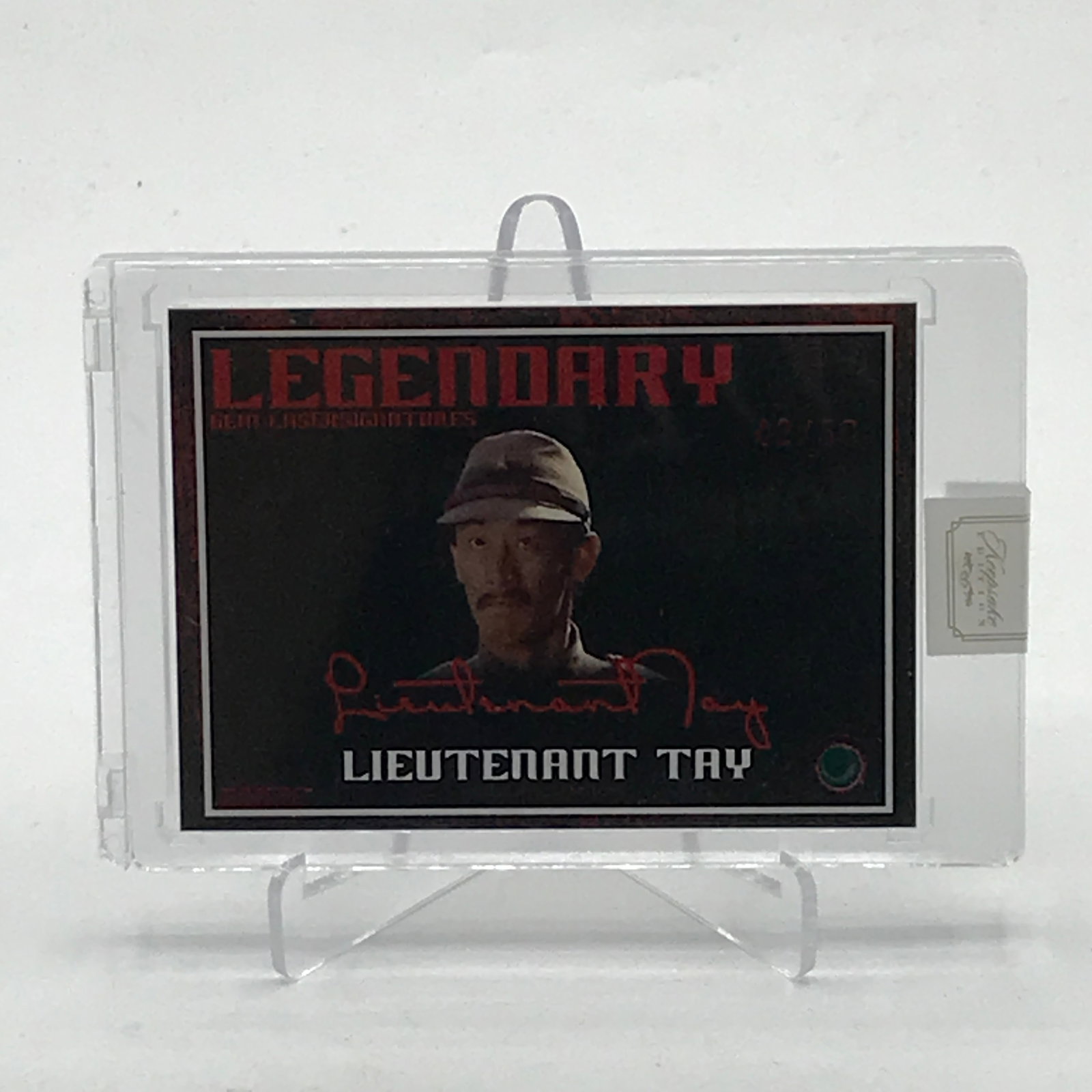 KEEPSAKE RAMBO EDITION LIEUTENANT TAY SIGNED EMERALD GEM CARD 42/50: Prices are in Canadian dollars