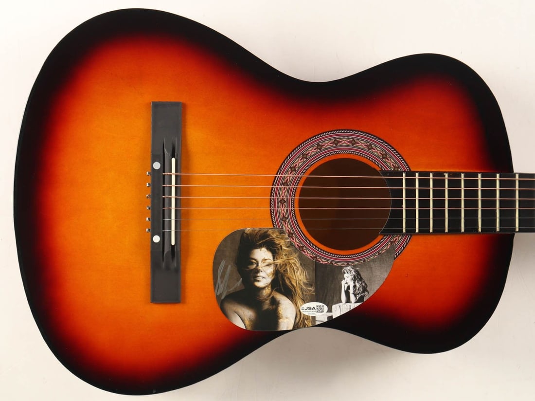 SHANIA TWAIN SIGNED ACOUSTIC GUITAR - JSA COA: Prices are in Canadian dollars