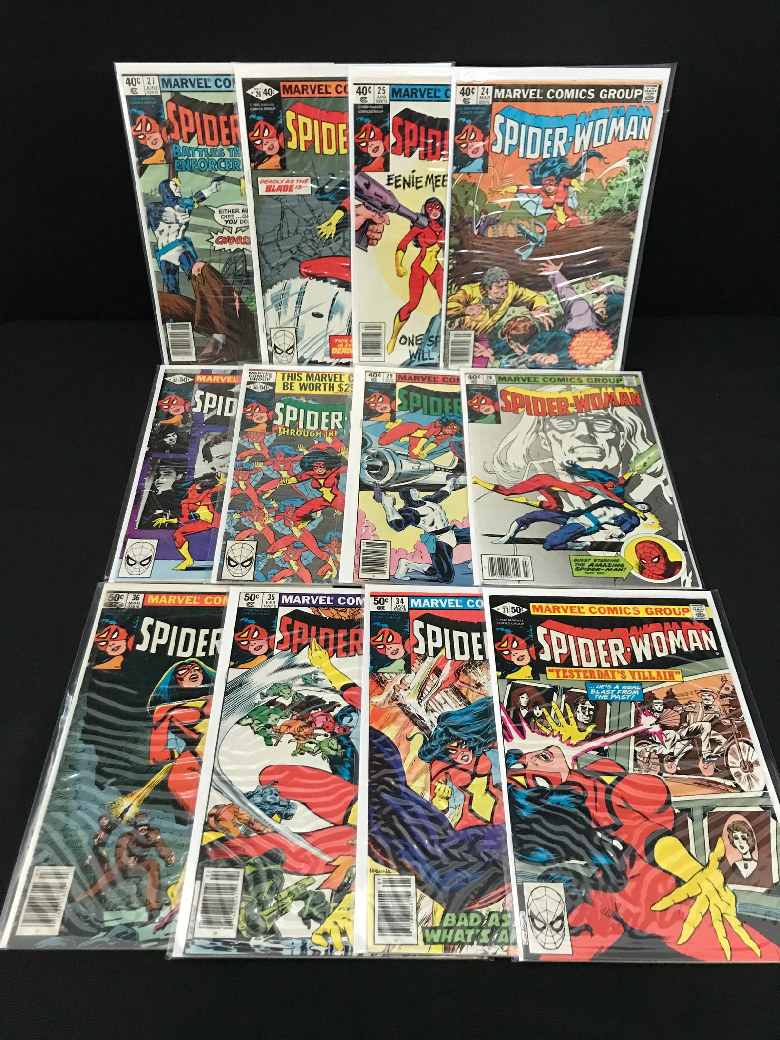 LOT OF 12 SPIDER-WOMAN COMICS - MARVEL COMICS: Prices are in Canadian dollars