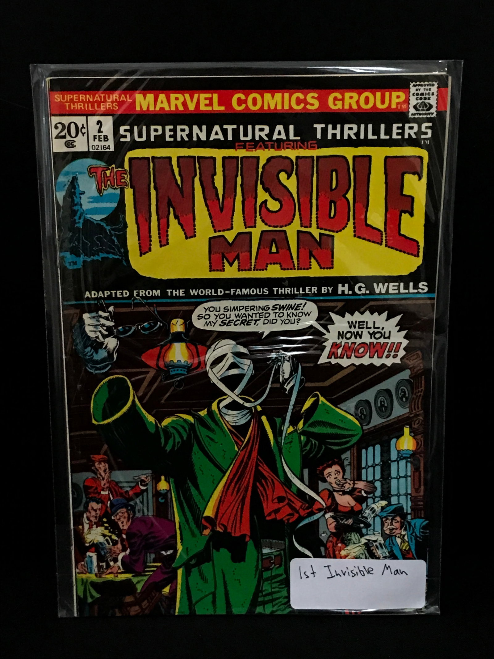 SUPERNATURAL THRILLERS #2 1ST INVISIBLE MAN - MARVEL COMICS: Prices are in Canadian dollars