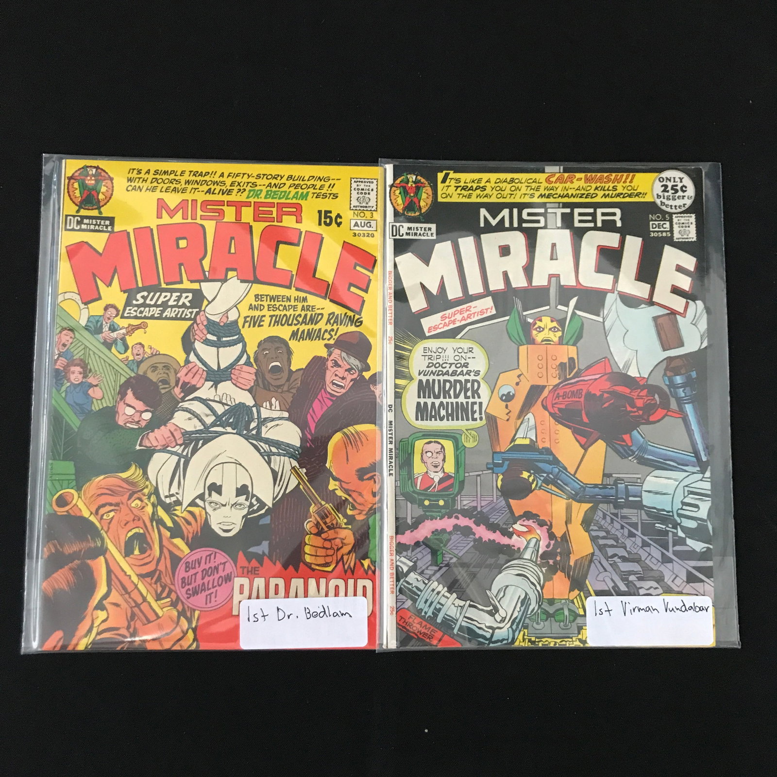 LOT OF 2 MISTER MIRACLE COMICS BOTH WITH 1ST APPS - MARVEL COMICS: Prices are in Canadian dollars