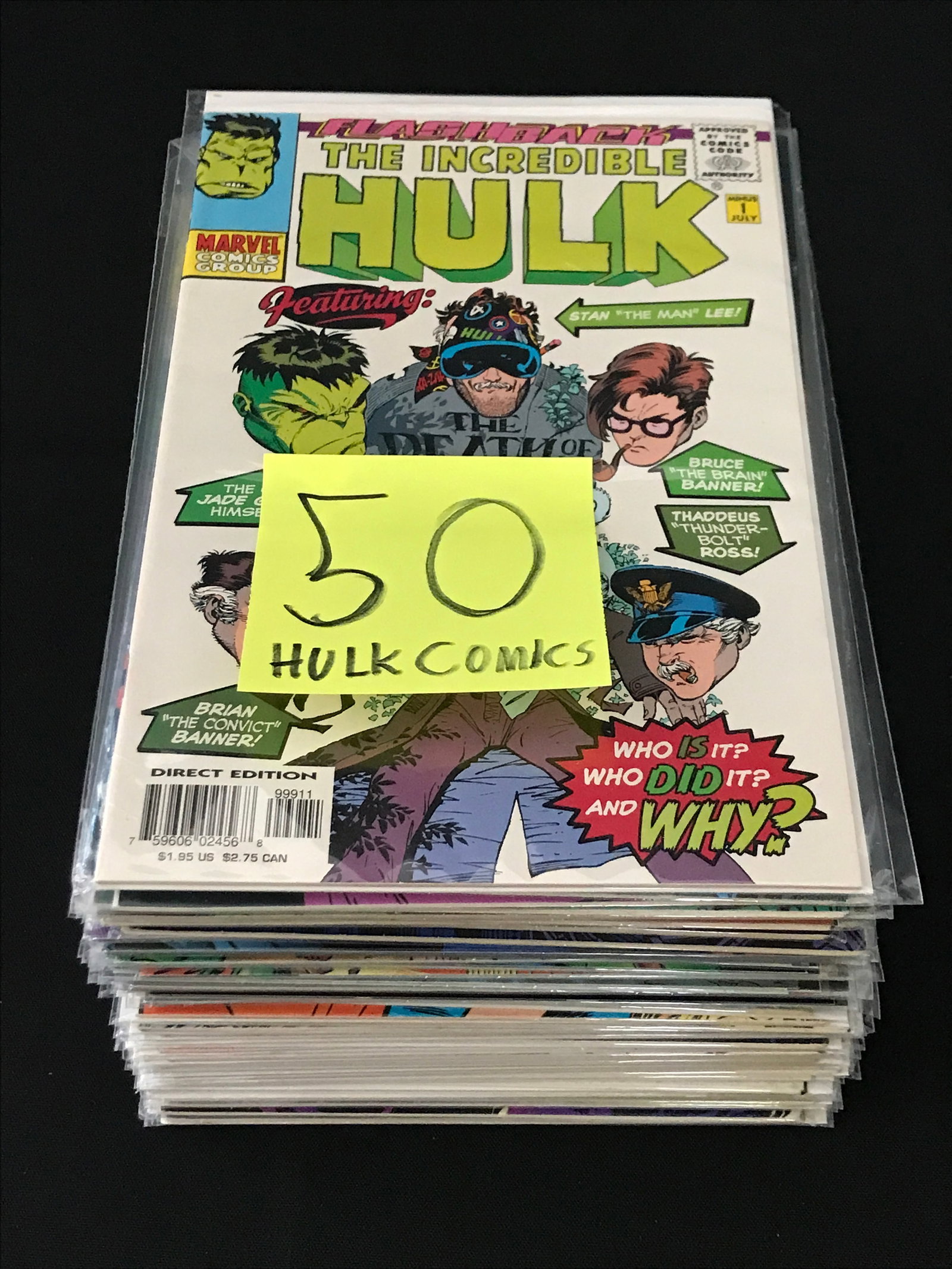 LOT OF 50 HULK COMICS - MARVEL COMICS: Prices are in Canadian dollars