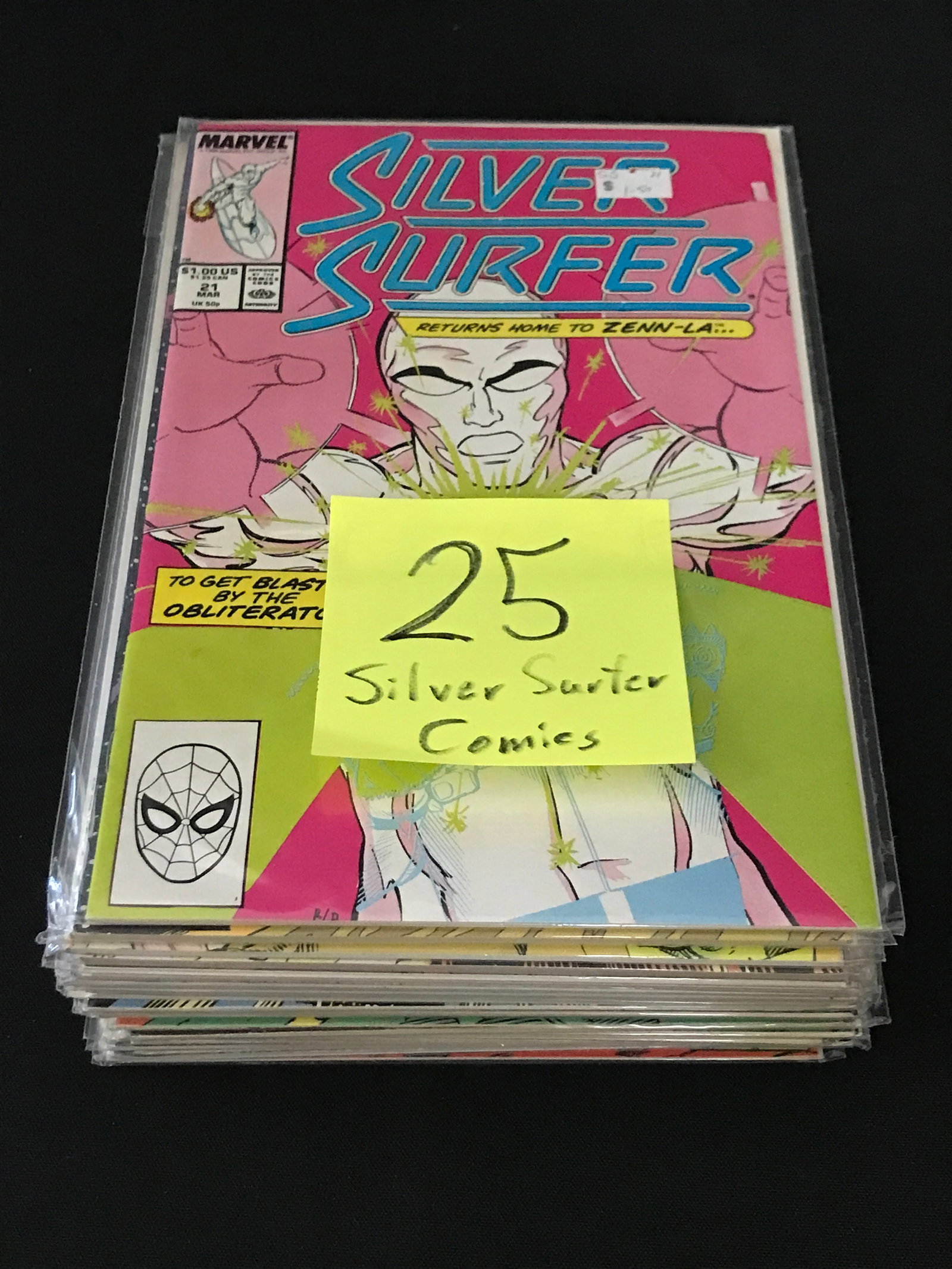 LOT OF 25 SILVER SURFER COMICS - MARVEL COMICS: Prices are in Canadian dollars