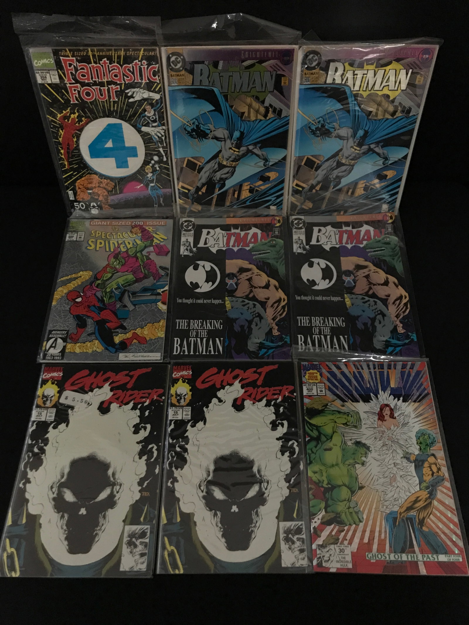 LOT OF 9 MIXED TITLE COMICS - MARVEL & DC: Prices are in Canadian dollars