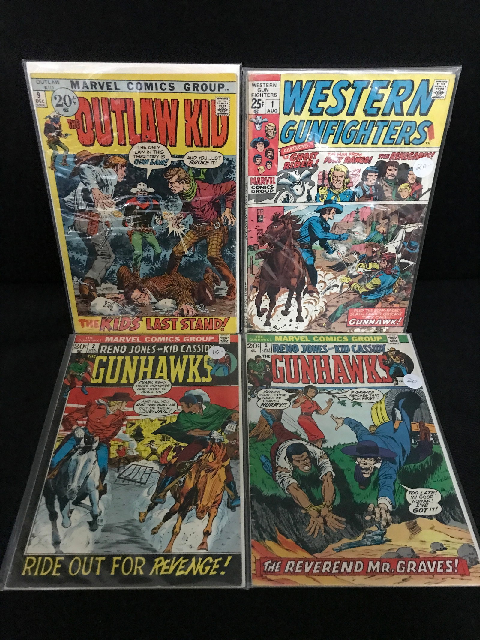 LOT OF 4 WESTERN THEMED COMICS INCLUDING WESTERN GUN FIGHTERS #1 - MARVEL COMICS (1 of 1)