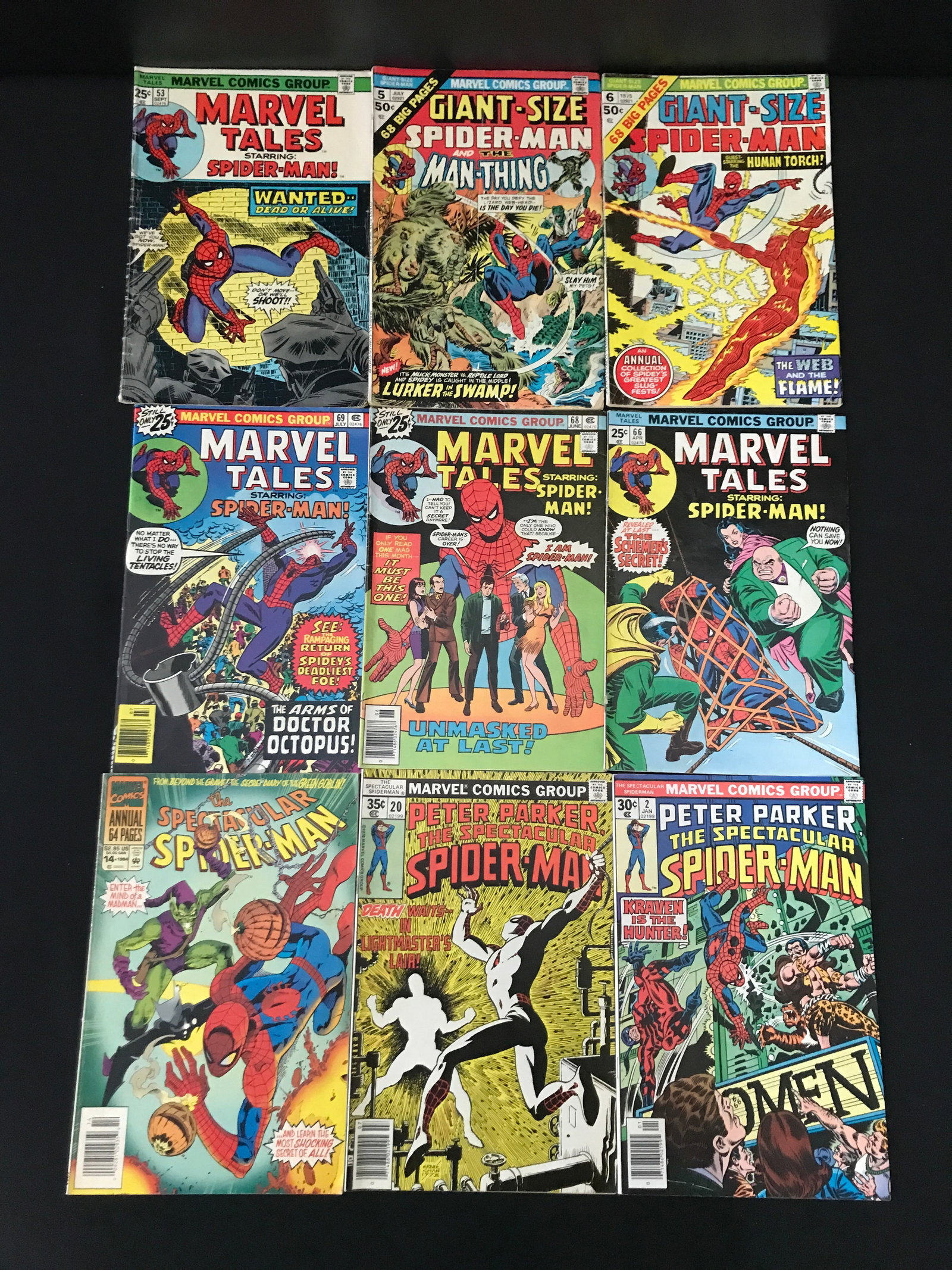 LOT OF 9 SPIDERMAN COMICS - MARVEL COMICS (1 of 1)