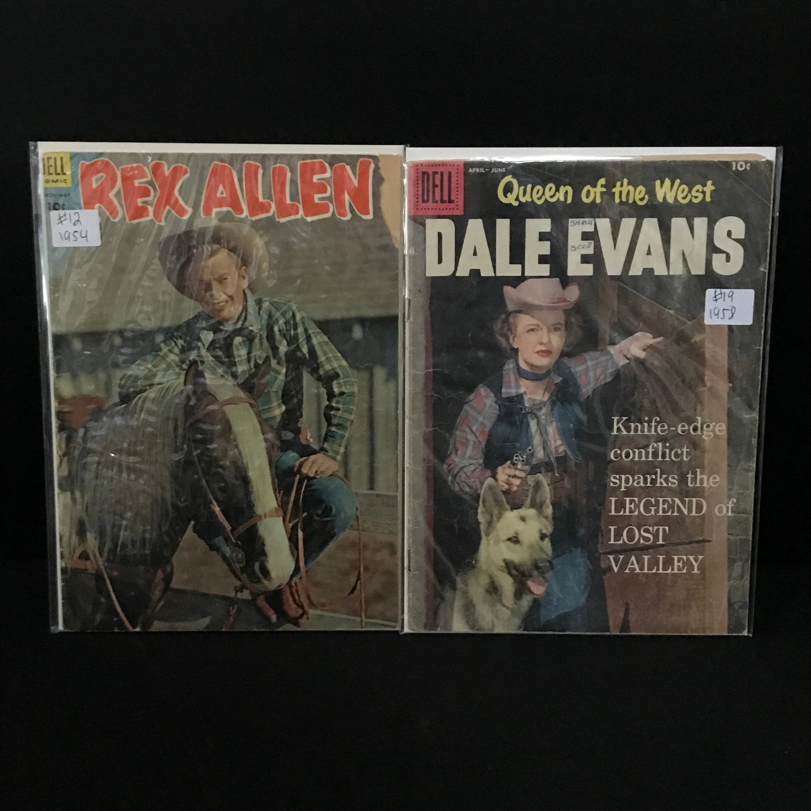 LOT OF 2 MIXED TITLE WESTERN COMICS (1950'S)- DELL COMICS: Prices are in Canadian Dollars