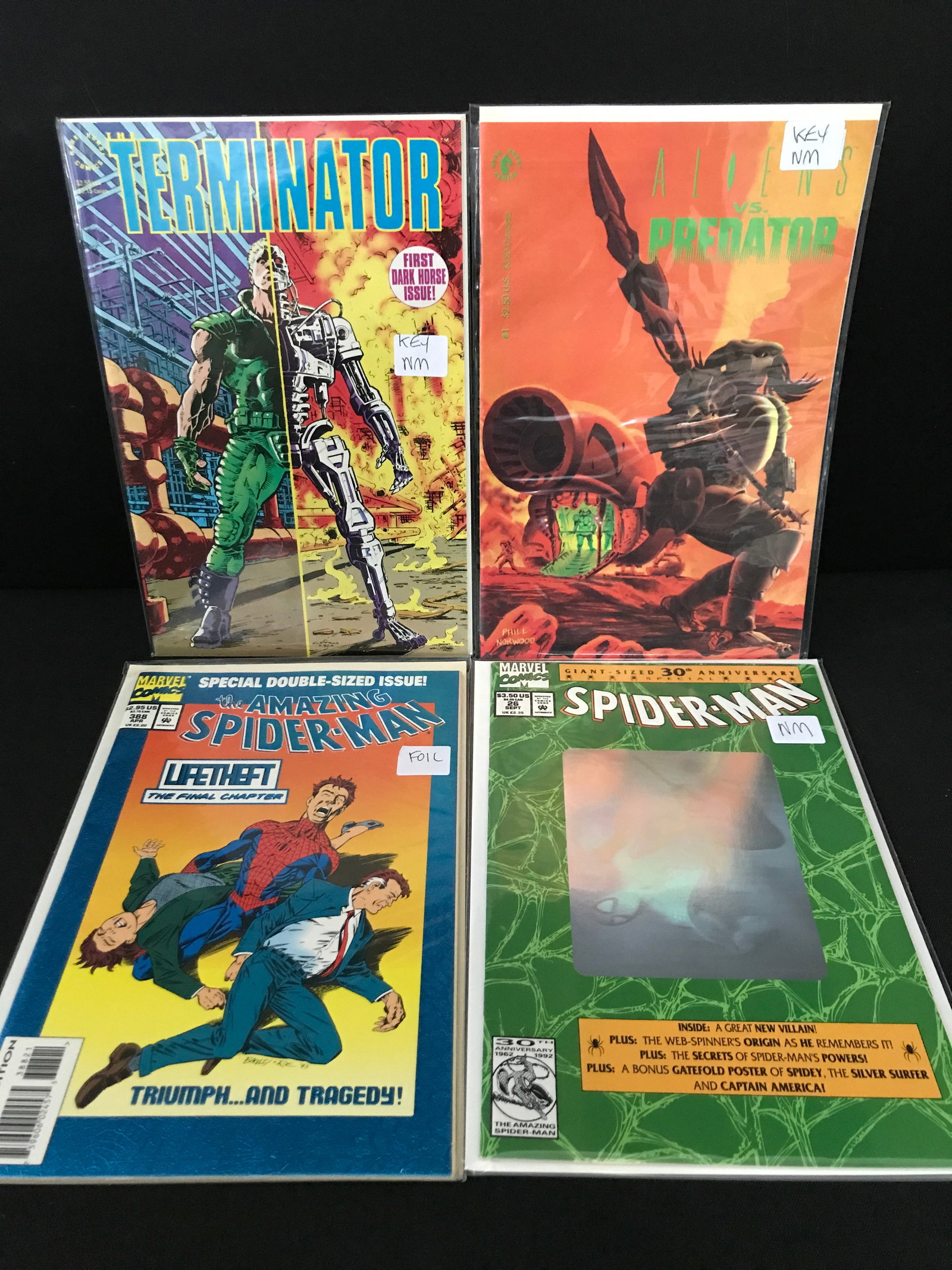 LOT OF 4 MIXED TITLE COMICS - MARVEL & DARK HORSE: Prices are in Canadian dollars