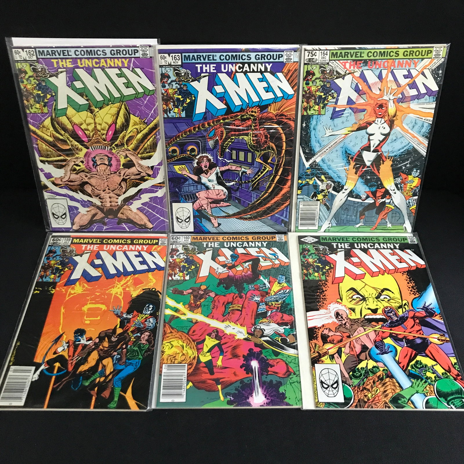 LOT OF 6 UNCANNY X-MEN COMICS #159 - #164 - MARVEL COMICS: Prices are in Canadian dollars