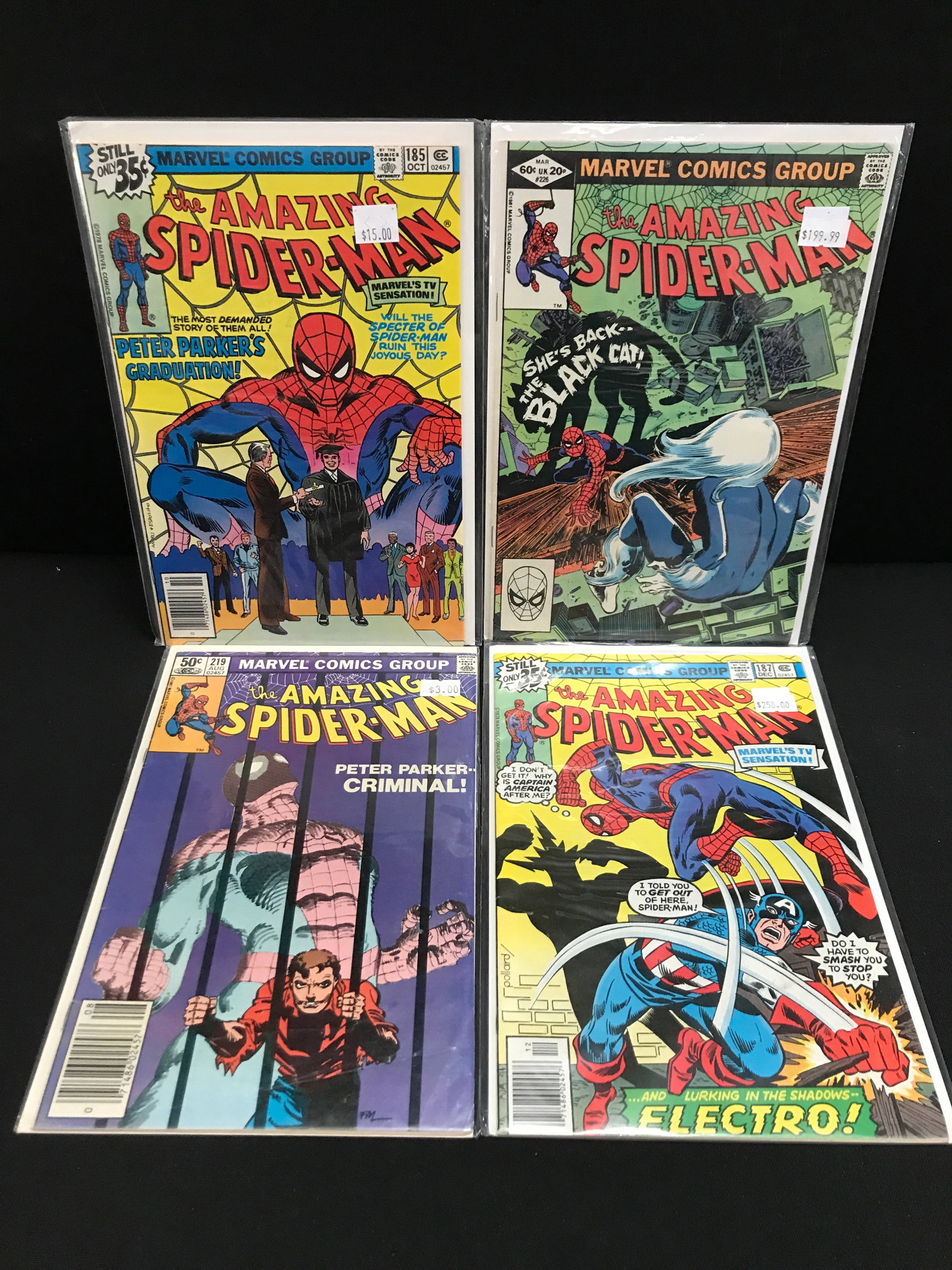 LOT OF 4 AMAZING SPIDERMAN COMICS - MARVEL COMICS: Prices are in Canadian dollars