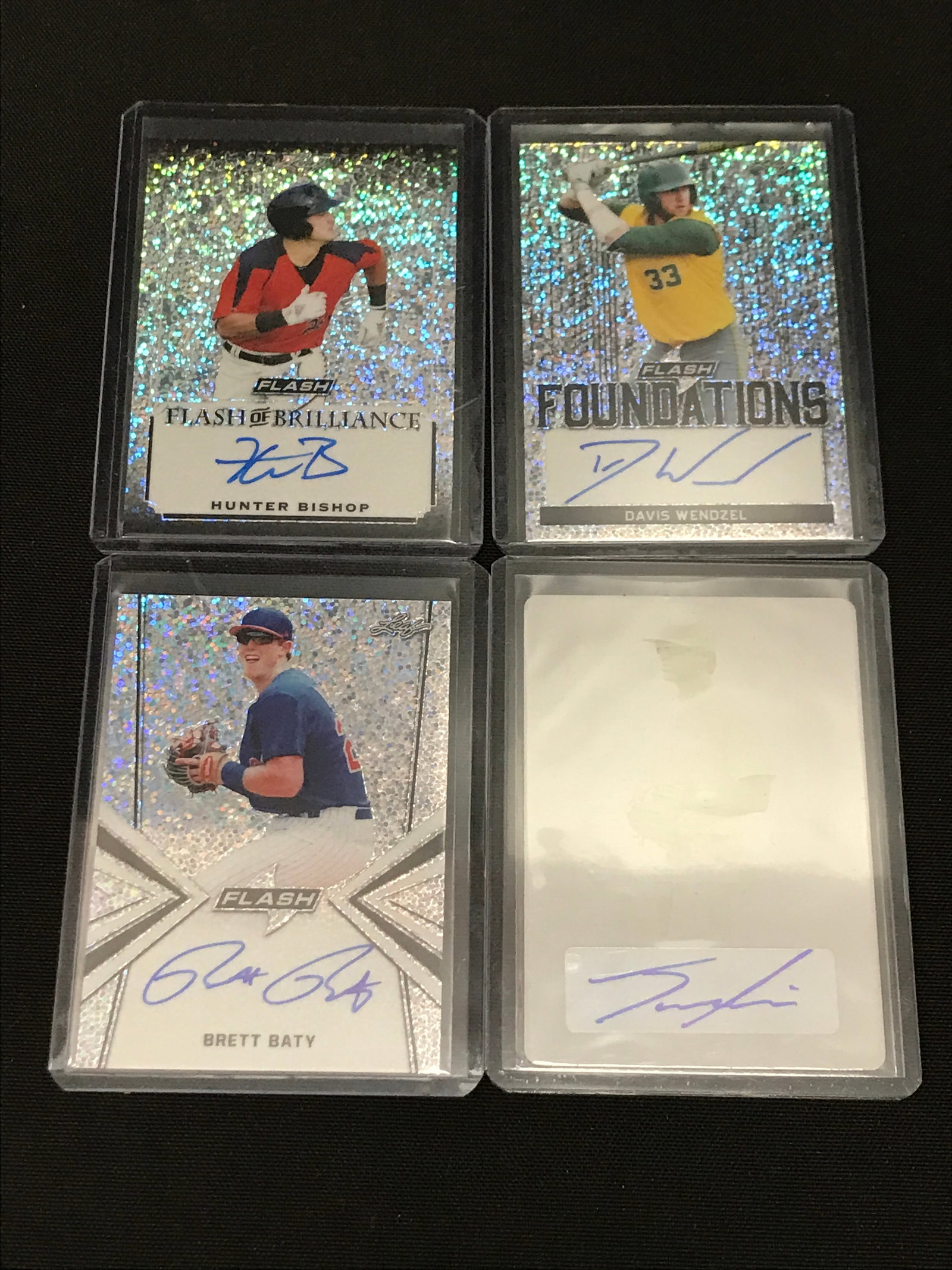LOT OF 4 SIGNED BASEBALL TRADING CARDS (1:1 PRINTING PLATE): Prices are in Canadian dollars