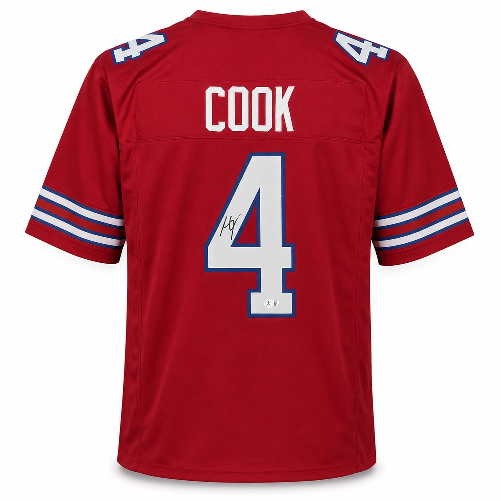 JAMES COOK SIGNED FOOTBALL JERSEY - BECKETT COA: Prices are in Canadian dollars