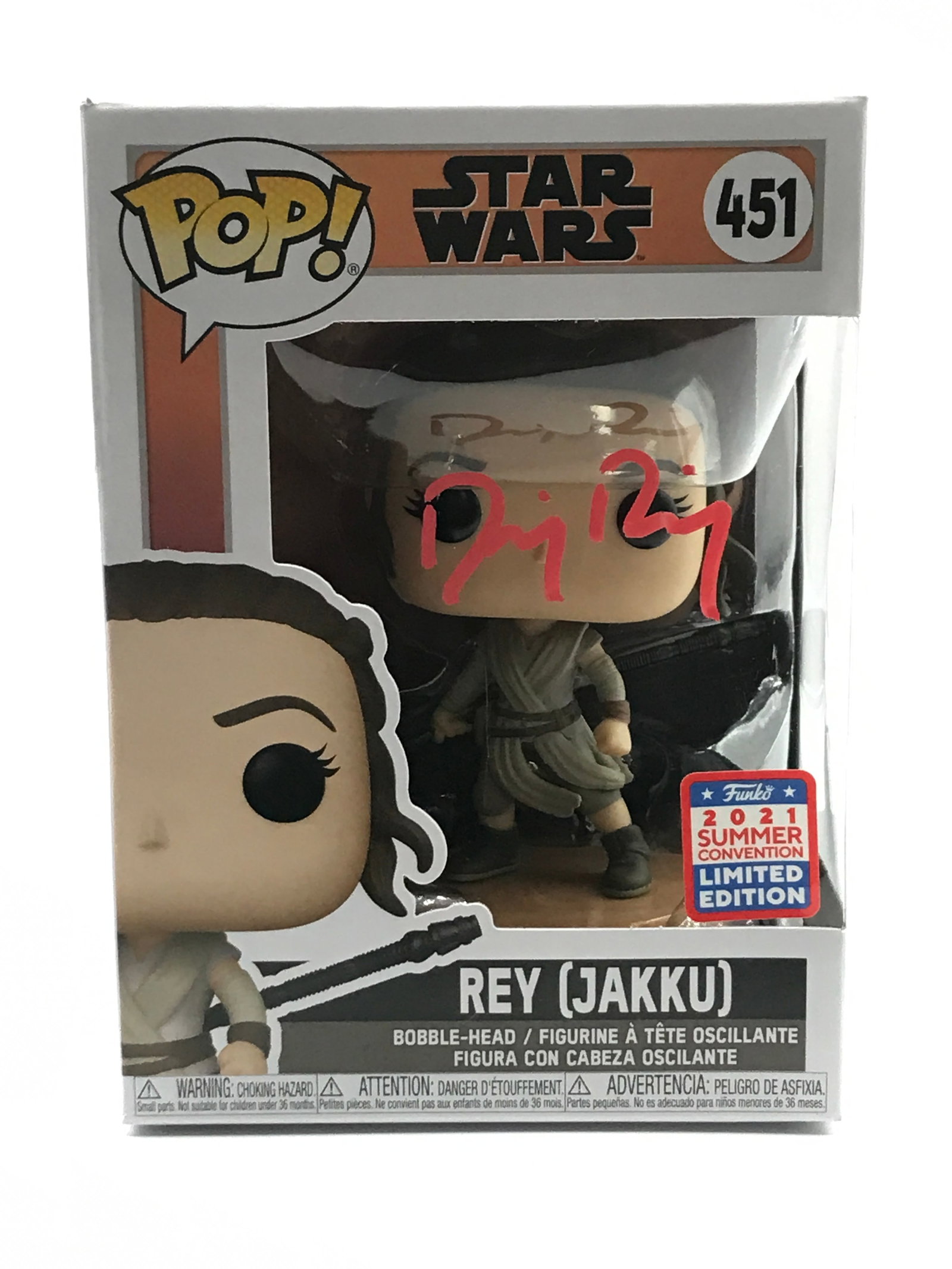 DAISY RIDLEY SIGNED REY STAR WARS FUNKO POP - HOLLYWOOD COA: Prices are in Canadian dollars