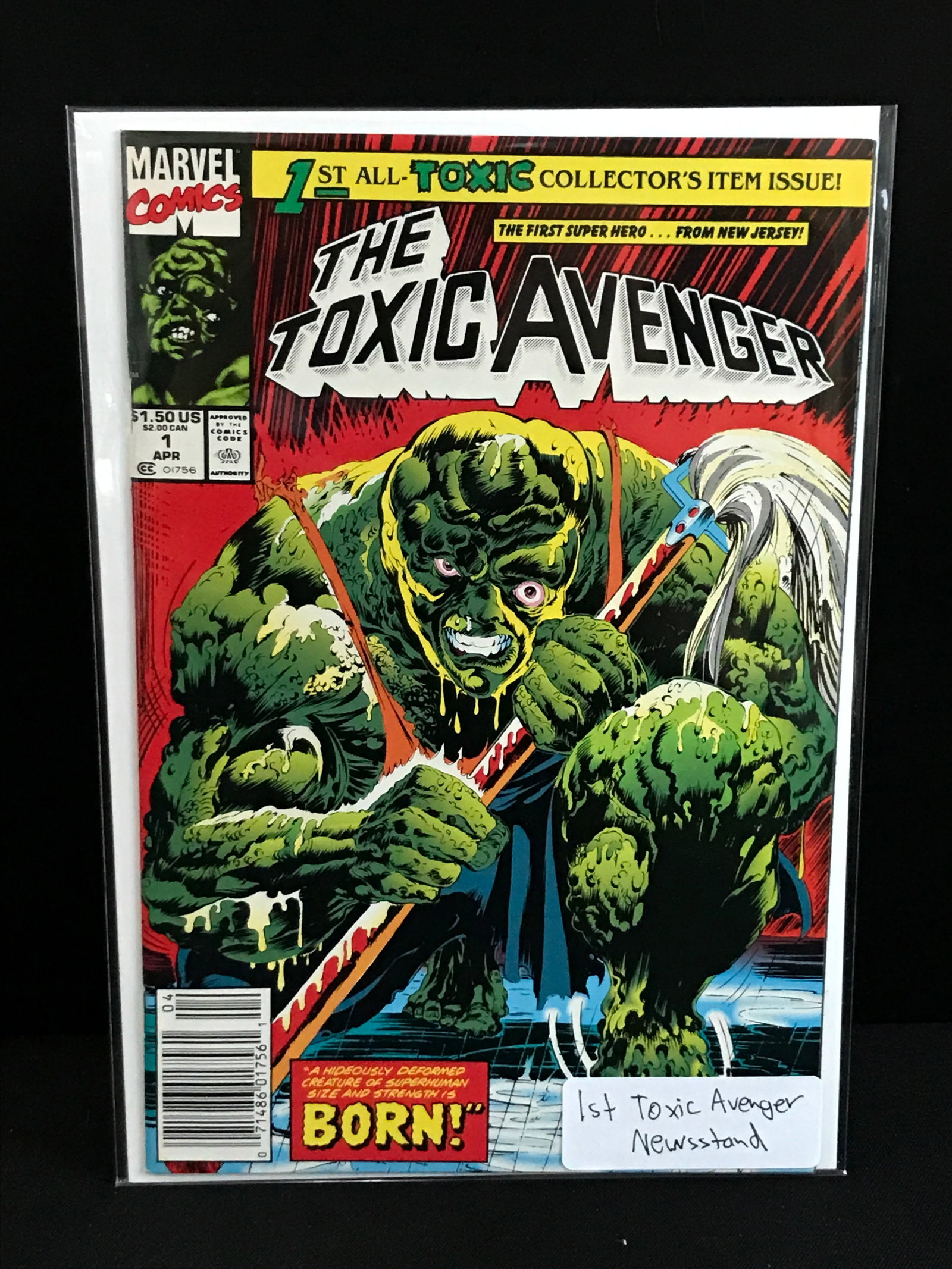 THE TOXIC AVENGER #1 1ST TOXIC AVENGER NEWSSTAND EDITION - MARVEL COMICS: Prices are in Canadian dollars