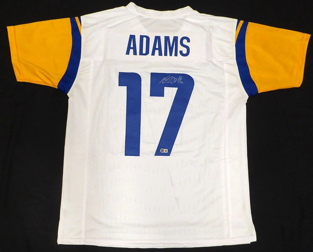 DAVANTE ADAMS SIGNED FOOTBALL JERSEY - BECKETT COA: Prices are in Canadian dollars