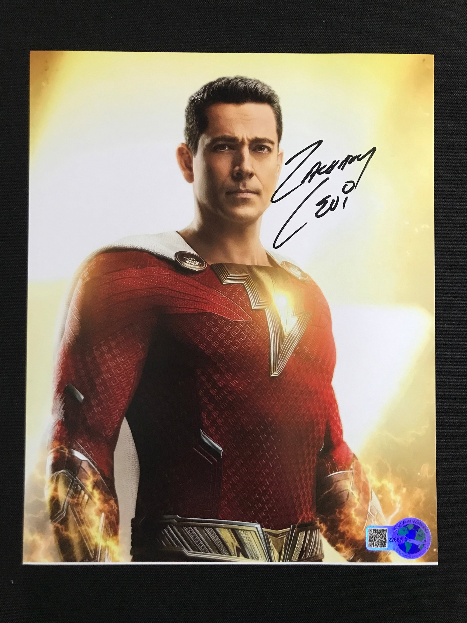 ZACHARY LEVI SIGNED SHAZAM 8X10 - WWOC COA: Prices are in Canadian dollars