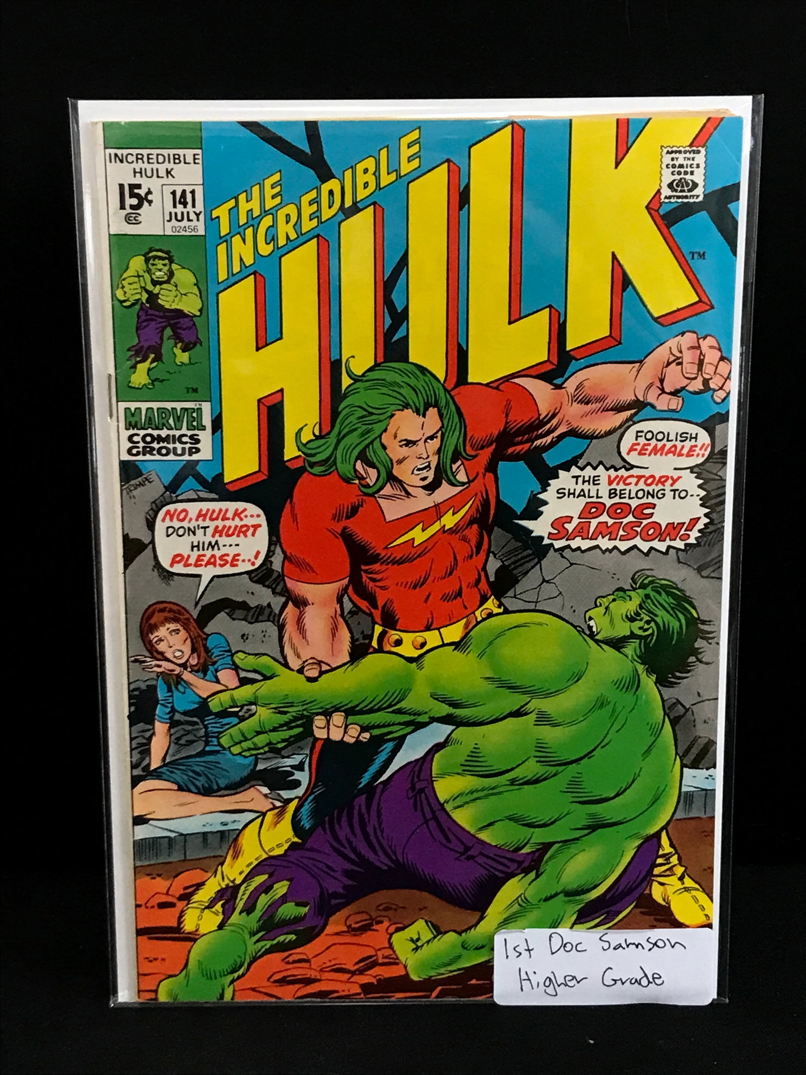 THE INCREDIBLE HULK #141 1ST DOC SAMSON - MARVEL COMICS (1 of 1)