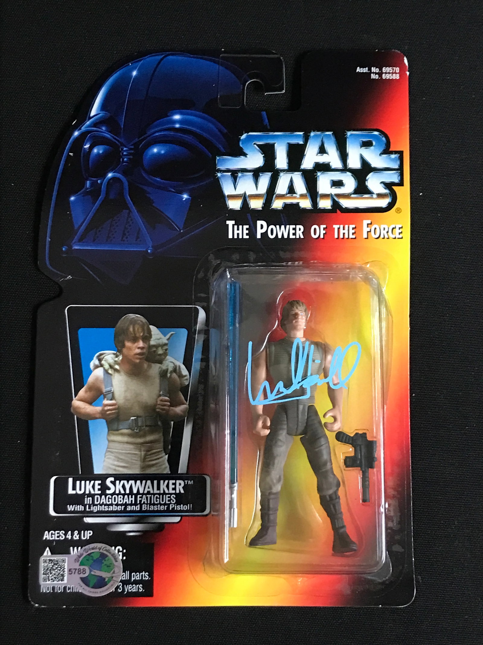 MARK HAMILL SIGNED LUKE SKYWALKER STAR WARS ACTION FIGURE - WWOC COA: Prices are in Canadian dollars