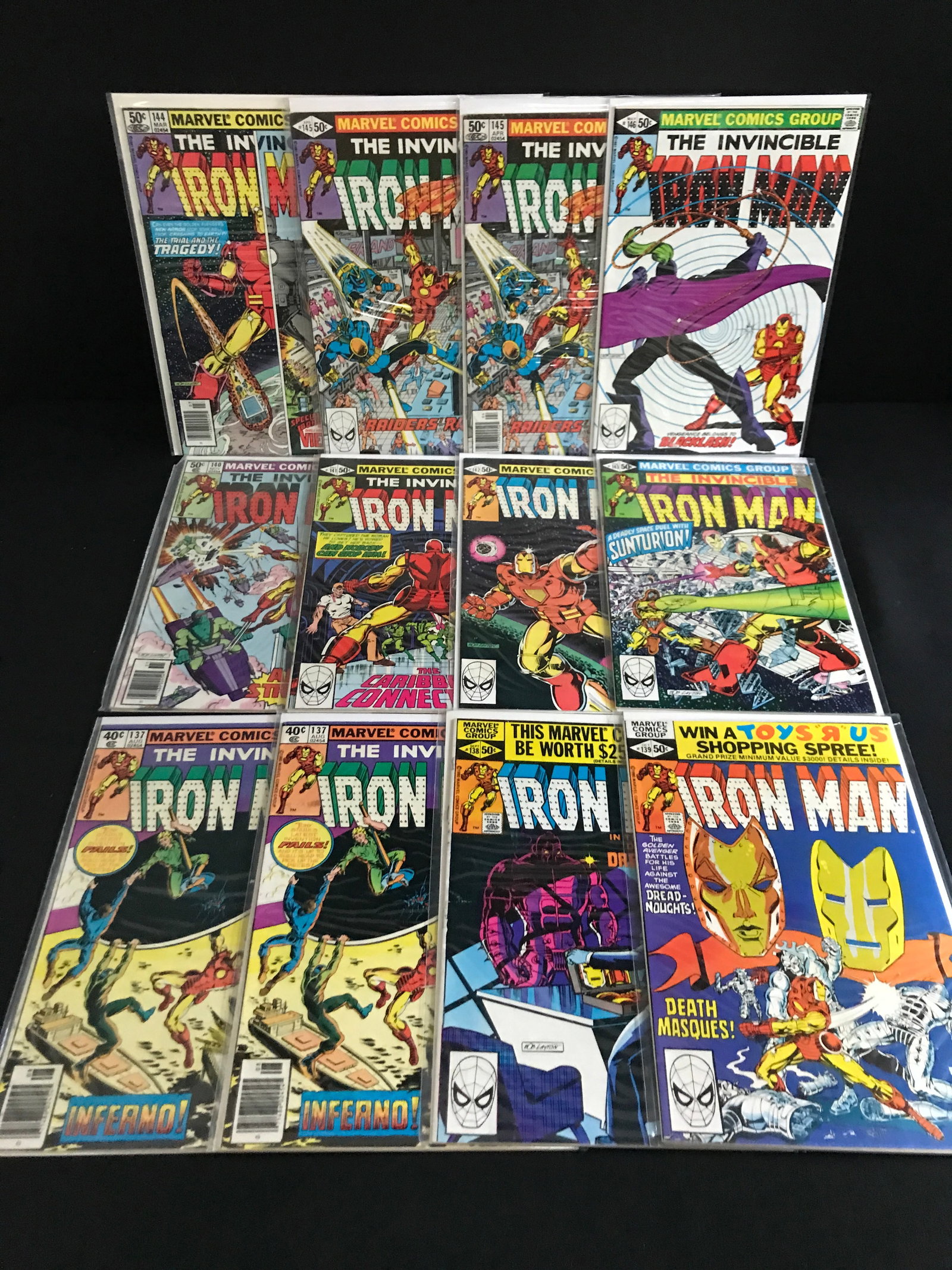 LOT OF 12 THE INVINCIBLE IRON MAN COMICS - MARVEL COMICS: Prices are in Canadian dollars