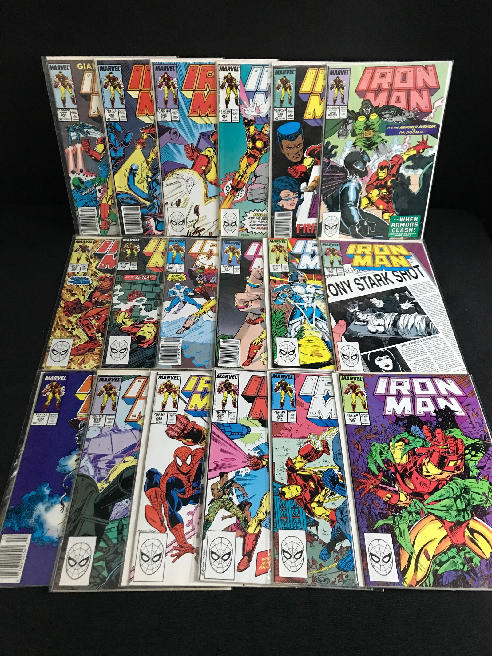 LOT OF 18 IRON MAN COMICS #172 - #186 - MARVEL COMICS (1 of 1)